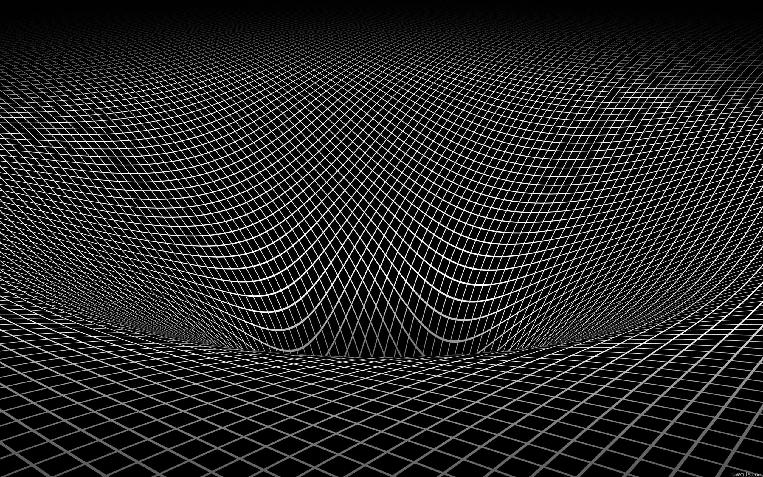 uneven, surface, shape, grid, 2K, black white, HD Wallpaper