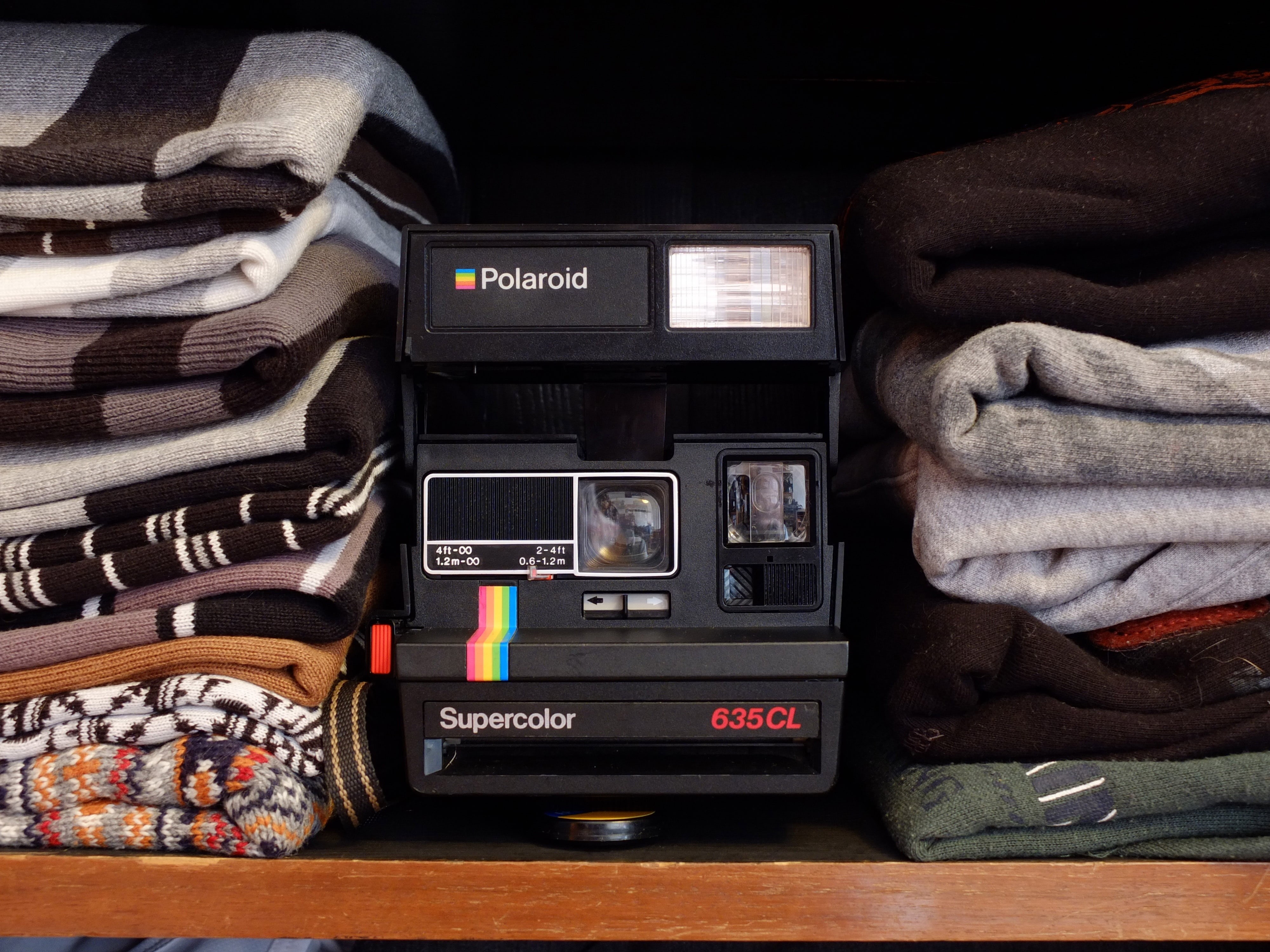 camera, creative, cl, analog, polaroid, 4K, retro, mode of transportation, control, hip, communication, close-up, photo, color, transportation, beside, HD Wallpaper