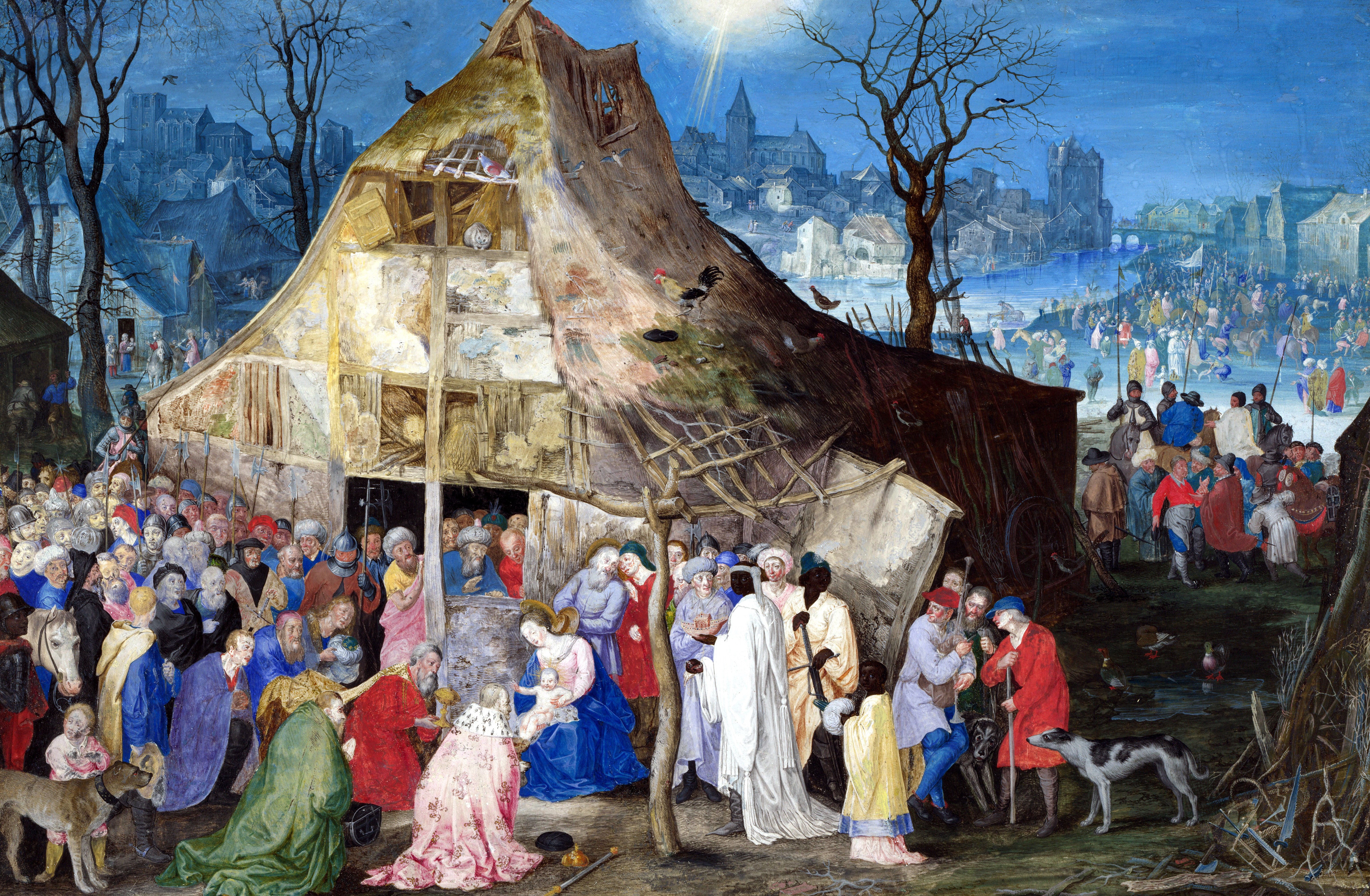 mythology, Jan Brueghel the elder, The Adoration Of The Kings, religion, 5K, picture, HD Wallpaper