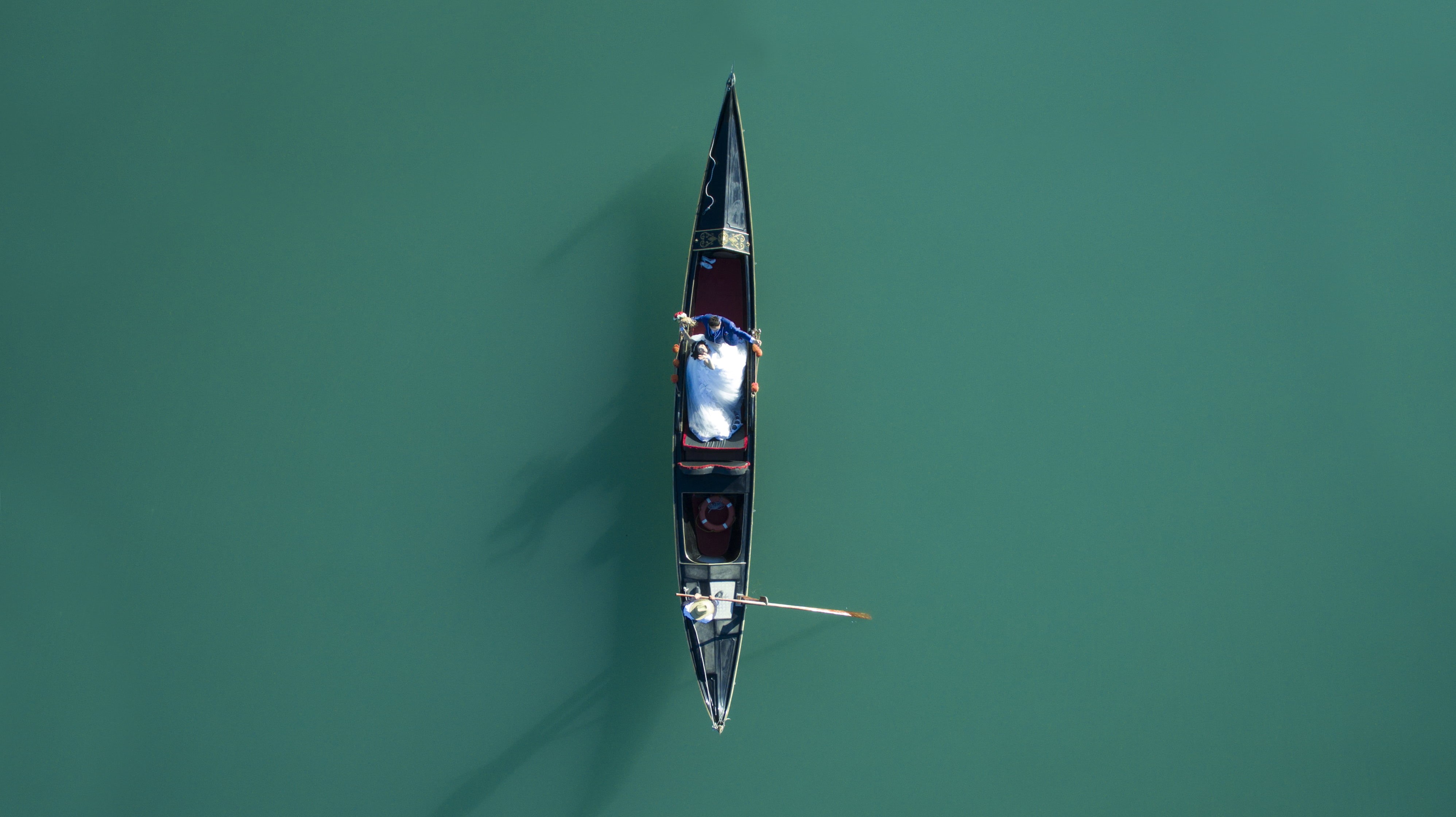 4K, beauty in nature, black, tranquility, white, scenics - nature, drone, directly above, transportation, sea, river, high angle view, reflection, waterfront, HD Wallpaper