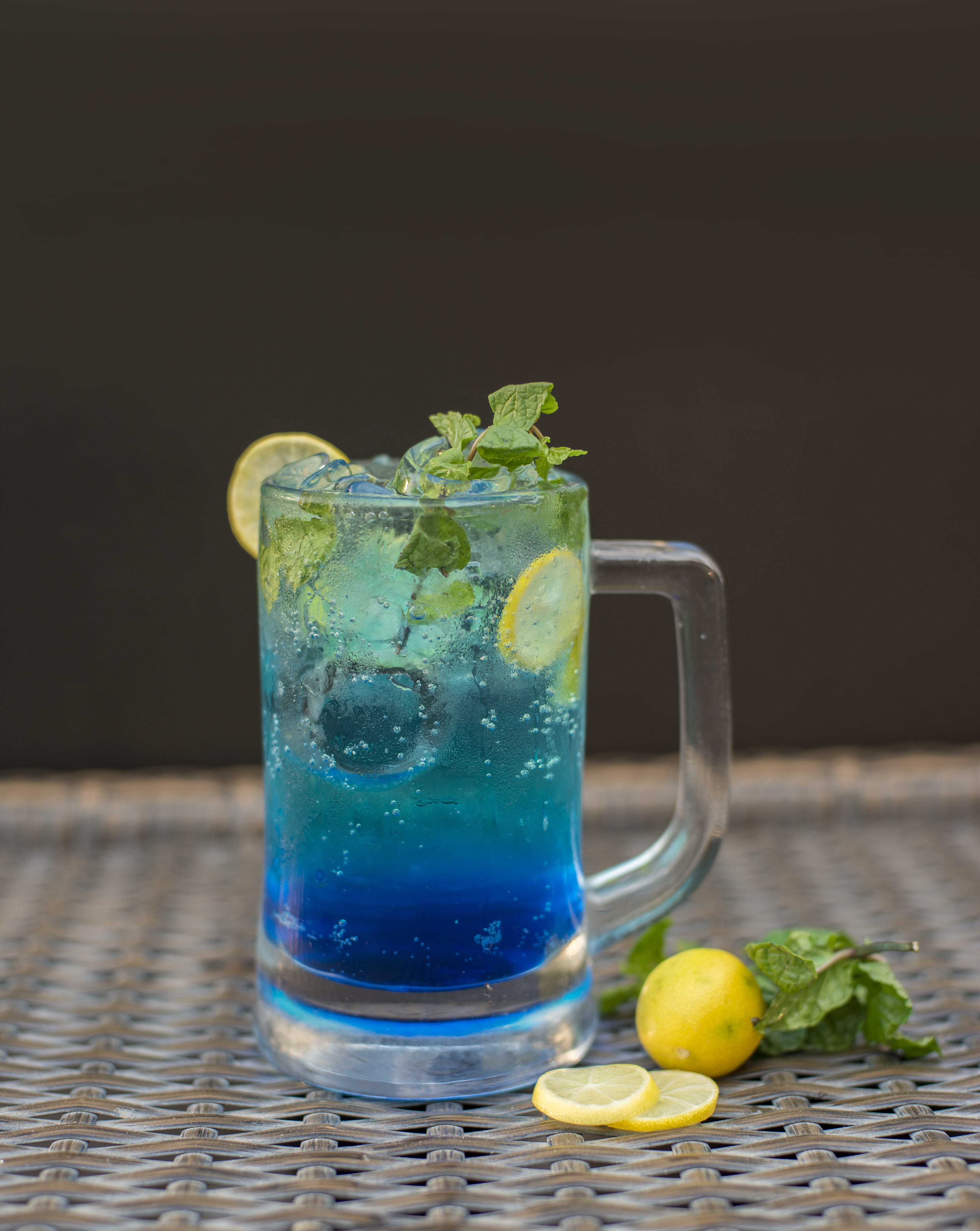 vase, lemonade, blue, food and drink, studio shot, plant, mug, no people, still life, glass - material, planter, fruit, lemon, liquid, refreshment, cocktail, Phone HD Wallpaper