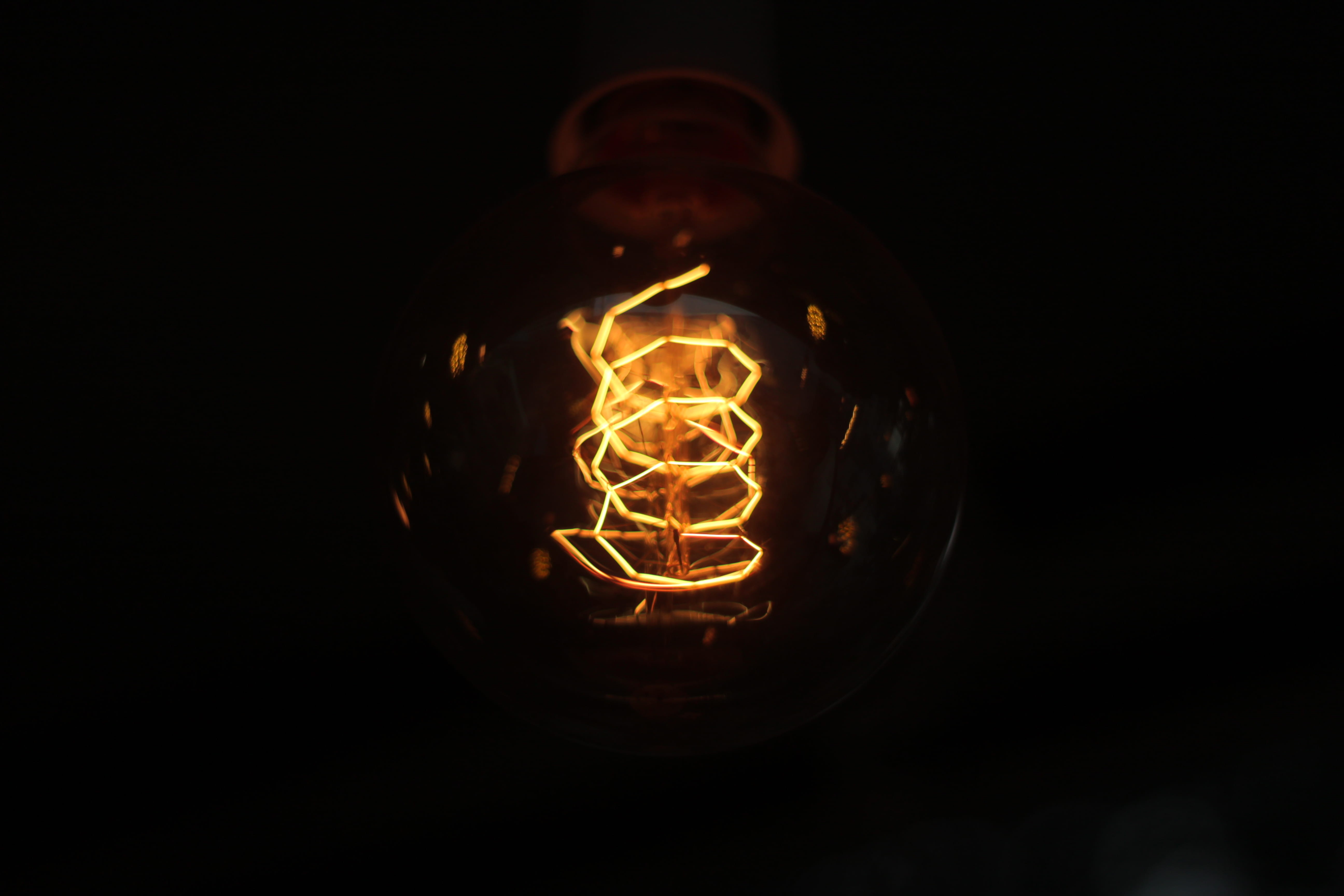 domestic room, filament, illuminated, pakistan, dark, glass - material, yellow, light - natural phenomenon, black background, indoors, fuel and power generation, HD Wallpaper