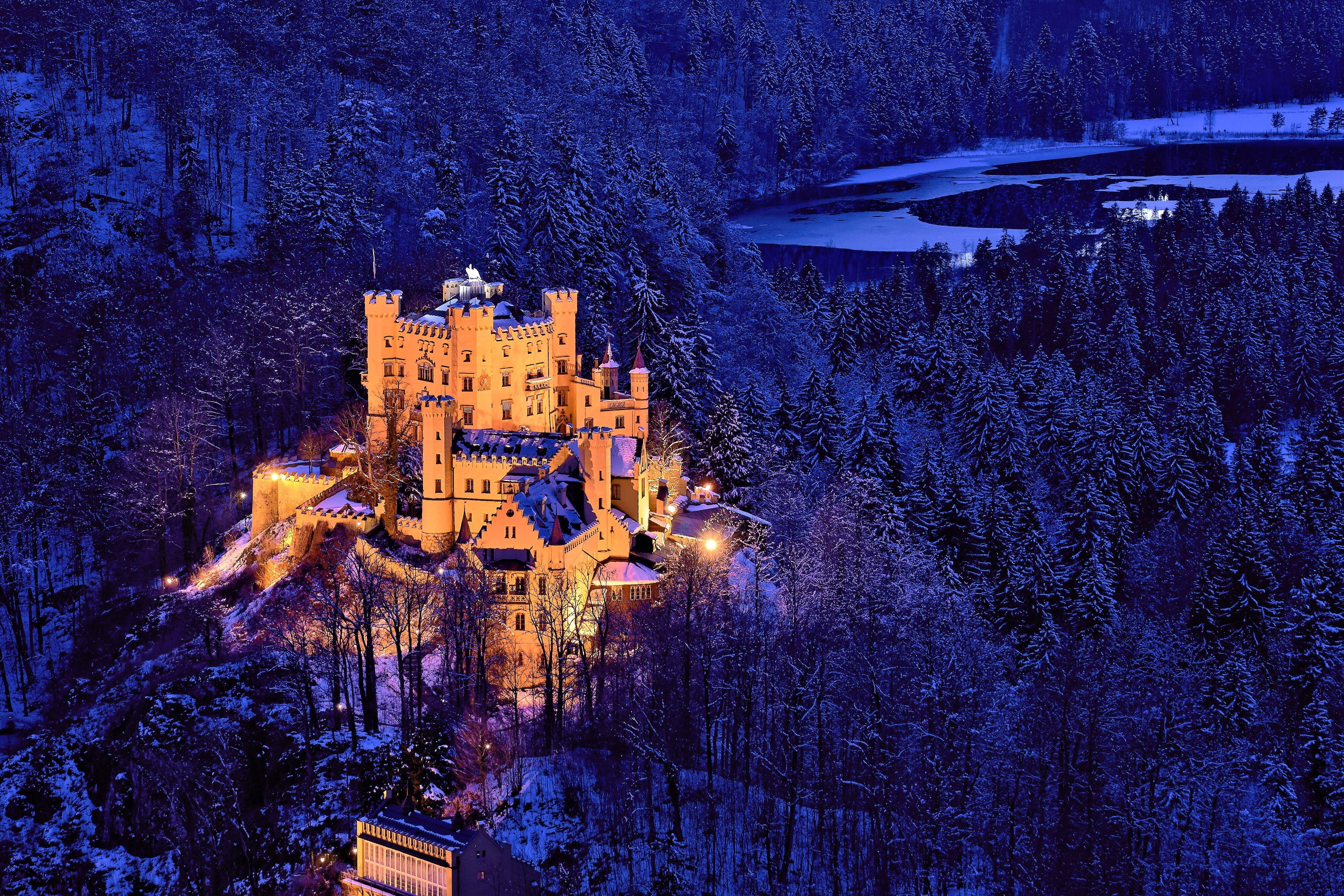 Germany, Hohenschwangau, 4K, castle, HD Wallpaper