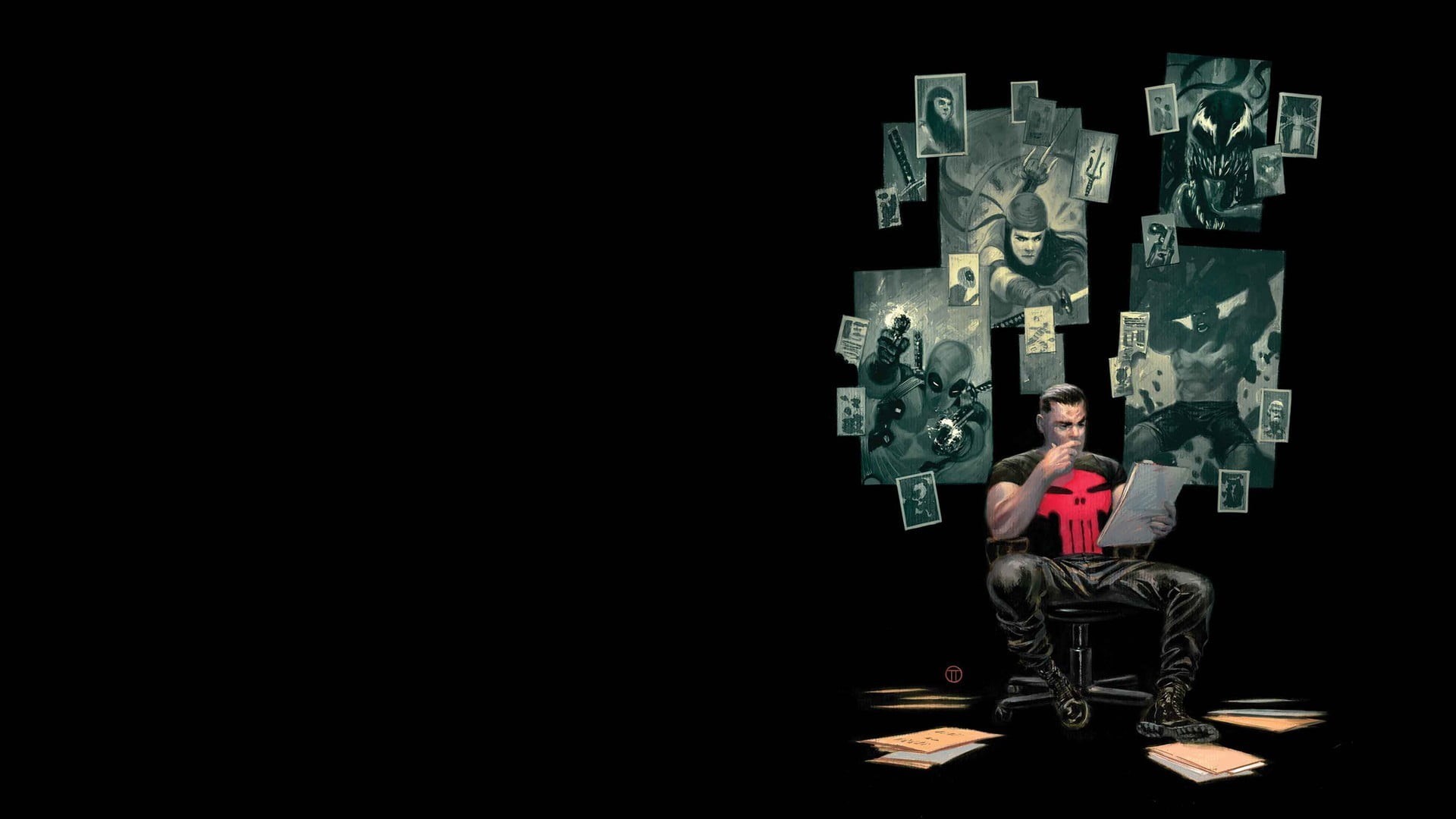 1080P, comic books, The Punisher, Punisher, Marvel Comics, comic art, skull, Frank Castle, HD Wallpaper