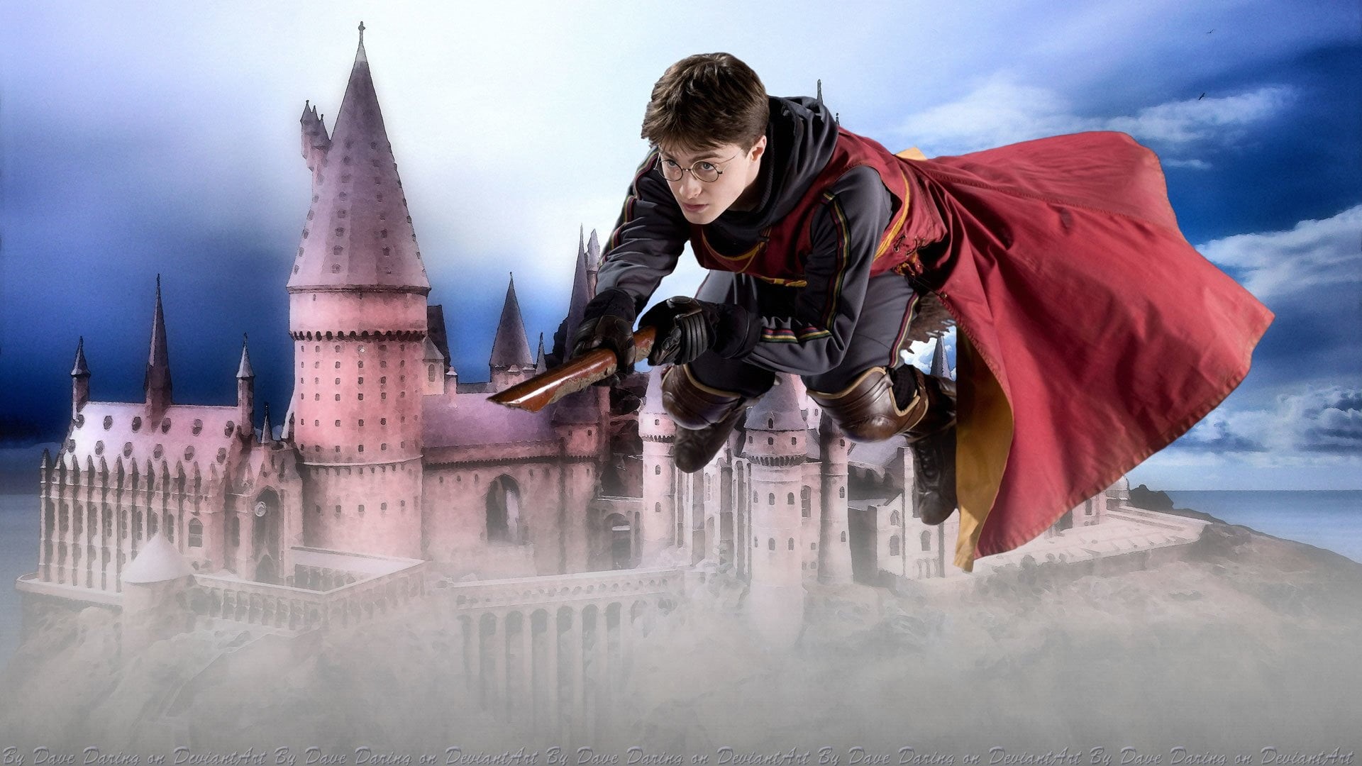 1080P, nature, Harry Potter, day, architecture, young adult, built structure, building exterior, Hogwarts Castle, outdoors, Daniel Radcliffe, one person, HD Wallpaper