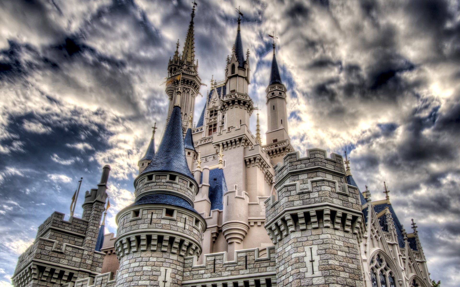 disney, entertainment, HDR, Castle, 1080P, hd, cinderella, s, art, HD Wallpaper