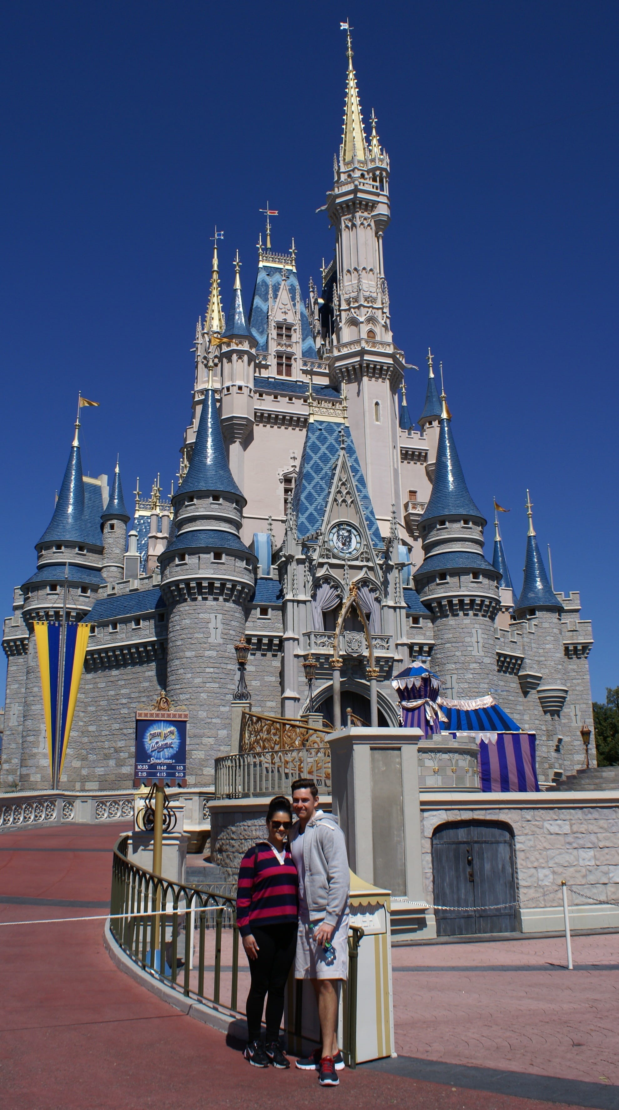 walt disney, built structure, Theme Park, the past, cinderella, travel destinations, adults only, two people, outdoors, lifestyles, 2K, magic kingdom, Phone HD Wallpaper