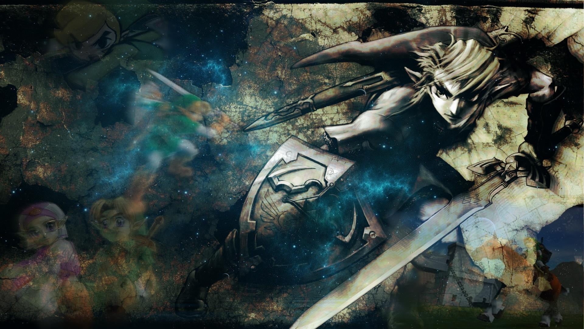 creativity, representation, Hylian Shield, zelda, painted, mural, human representation, digital composite, night, The Legend of Zelda, male likeness, paint, HD Wallpaper