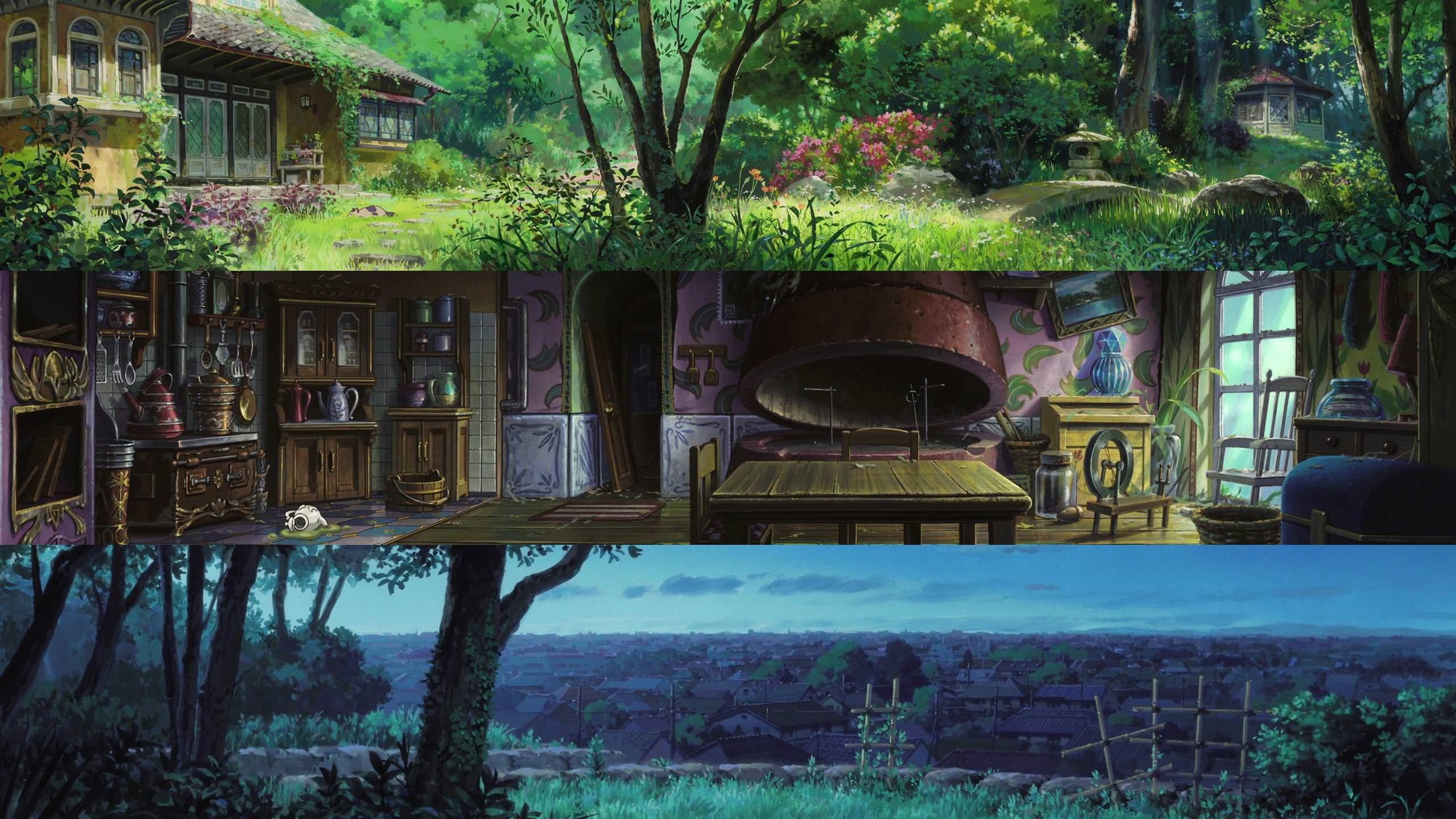 building exterior, old, outdoors, waterfront, growth, building, window, tree, plant, no people, Studio Ghibli, day, lake, nature, anime, water, Kari-gurashi no Arietti, HD Wallpaper