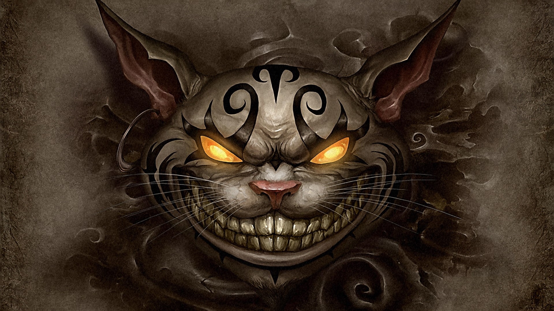 alice madness returns, 1080P, smile, eyes, cheshire cat, picture, HD Wallpaper