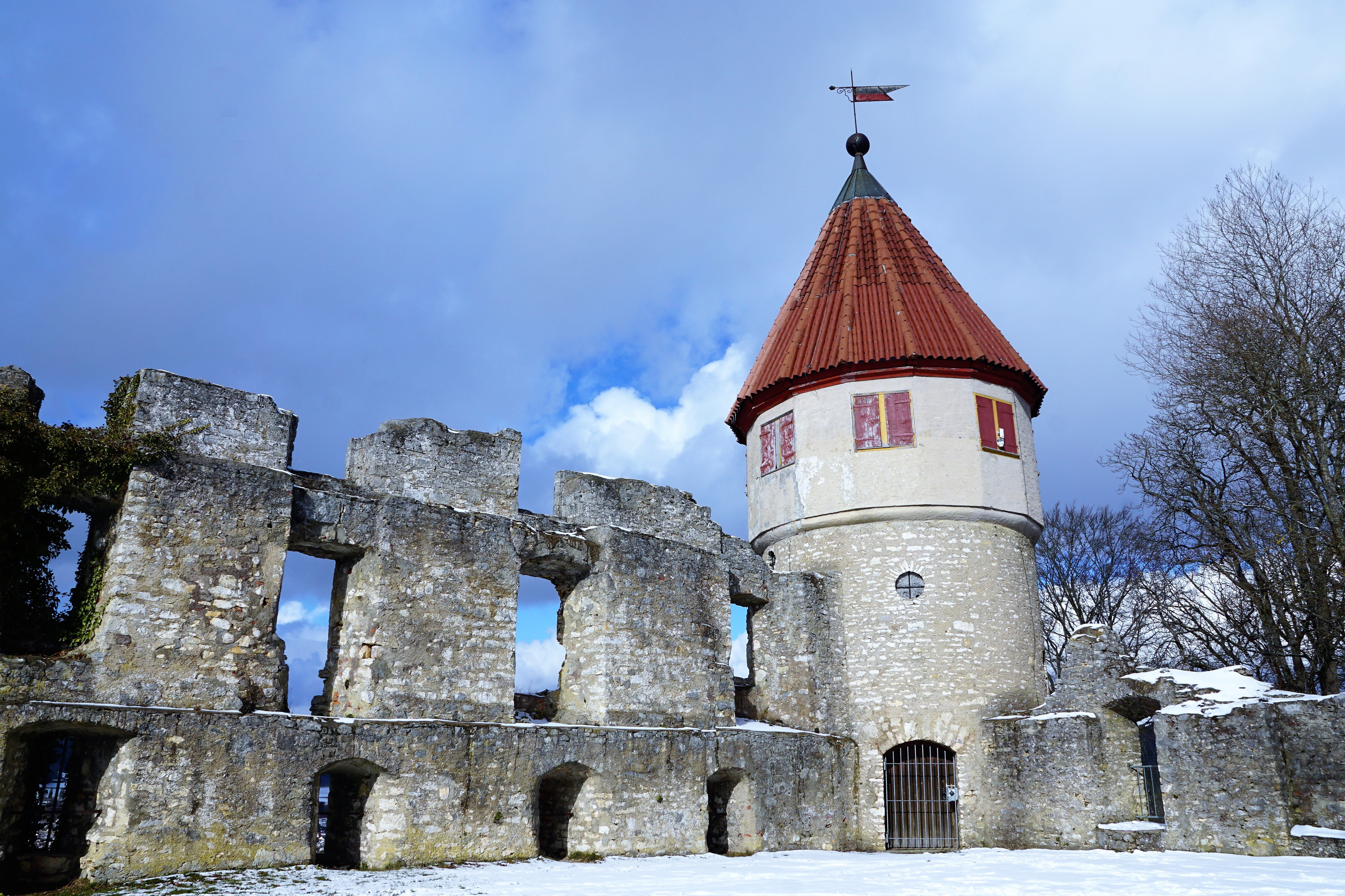 europe, tree, hike, low angle view, vacations, frost, possession, defense, religion, festival, sport, built structure, church, house, empire, germany, white, HD Wallpaper