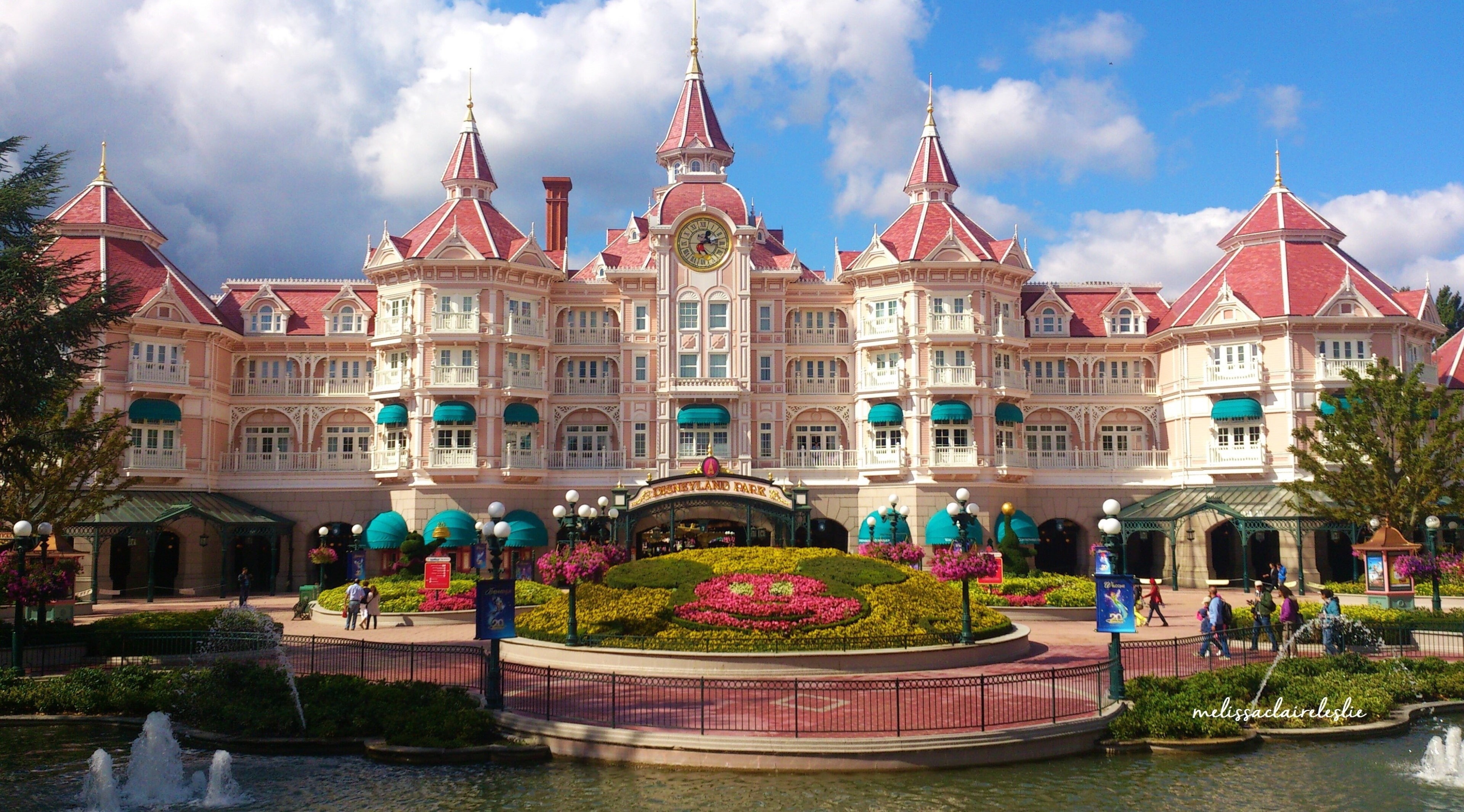 ornate, ornamental garden, architecture, built structure, facade, travel destinations, palace, disneyland hotel 4k  high resolution desktop, building exterior, HD Wallpaper
