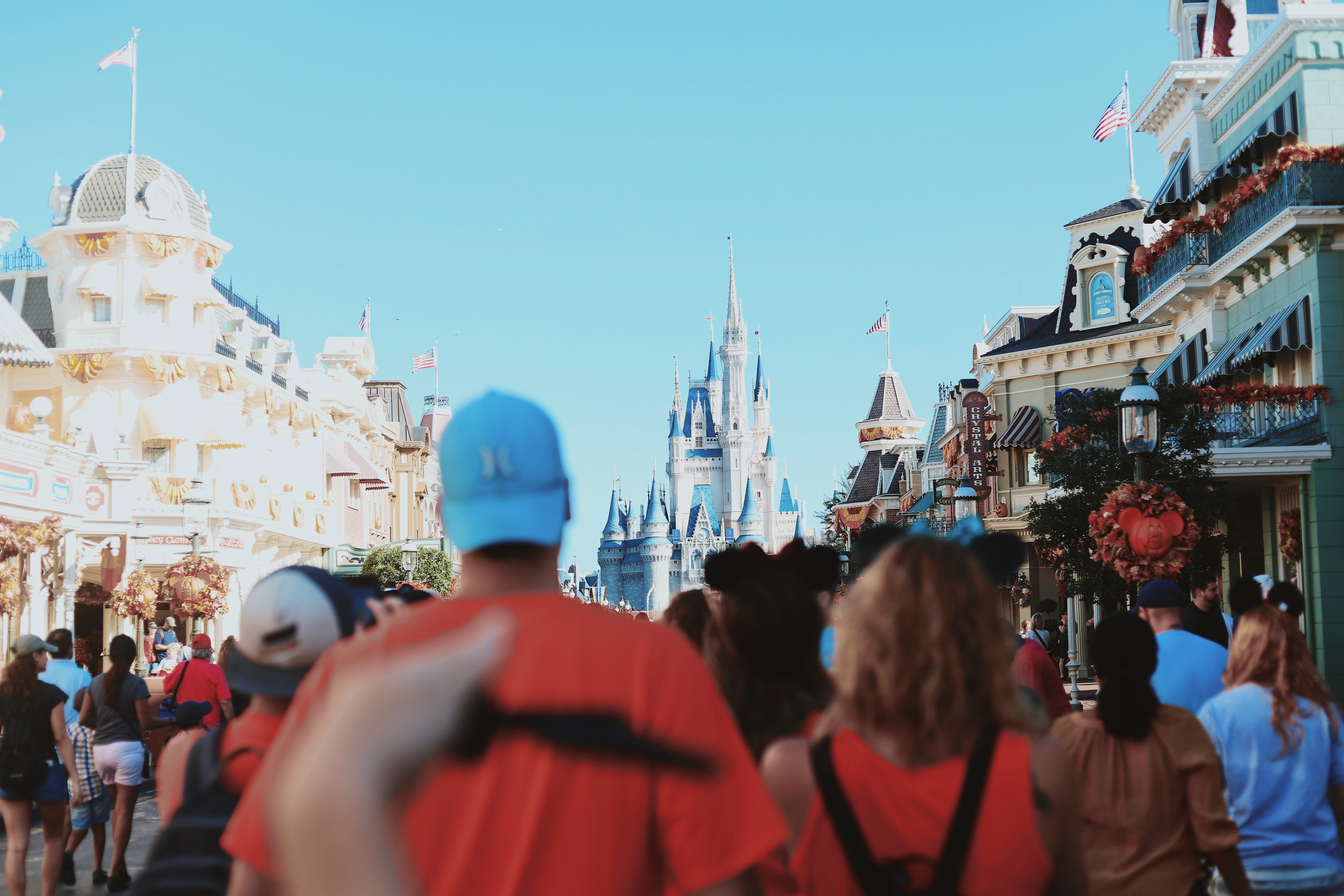 orlando, united states, women, tower, human, daytime, person, place of worship, building, castle, mickey, lifestyles, building exterior, theme park, religion, HD Wallpaper
