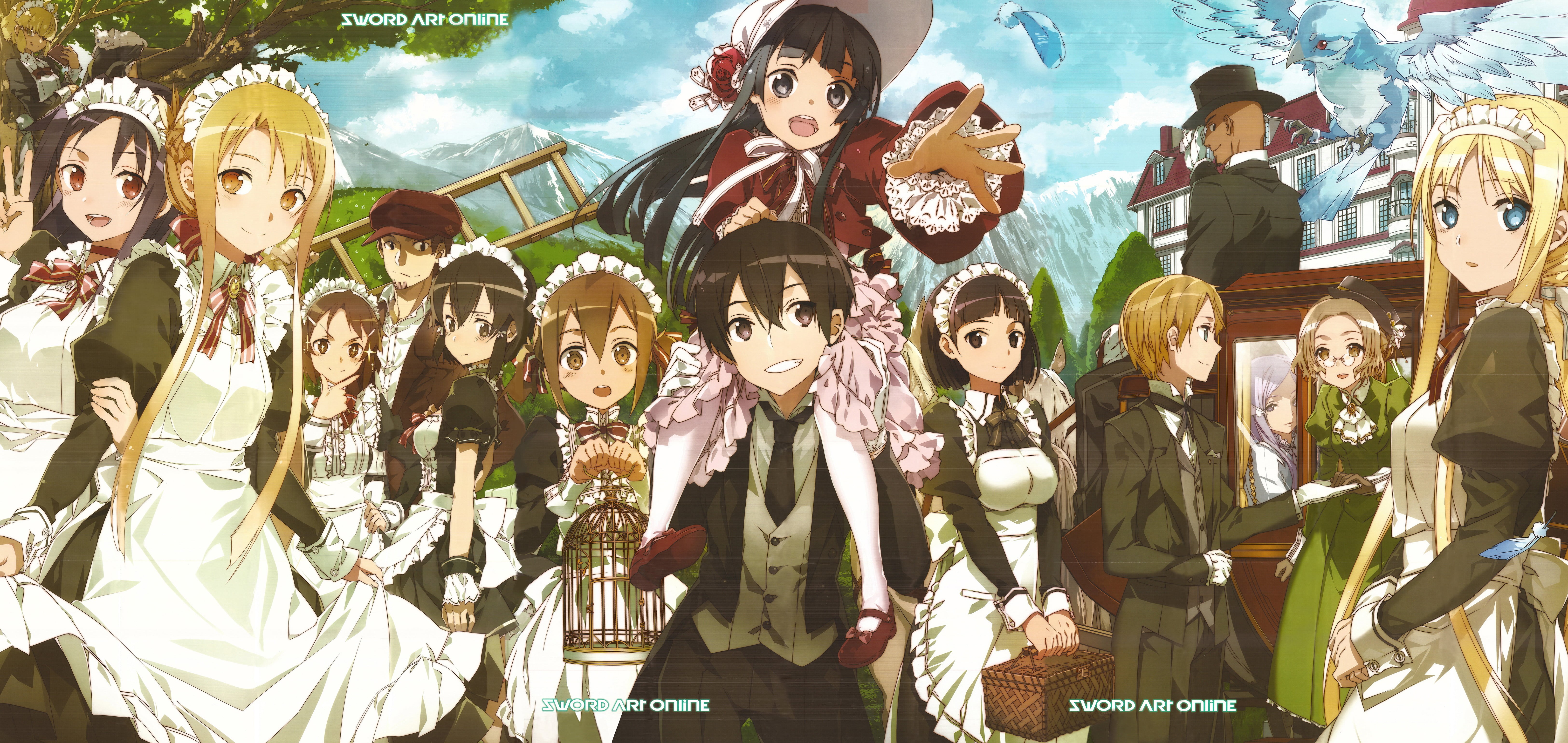 Silica (Sword Art Online), Yui (Sword Art Online), Agil (Sword Art Online), Lisbeth (Sword Art Online), Blonde, Asuna Yuuki, Kirito (Sword Art Online), HD Wallpaper