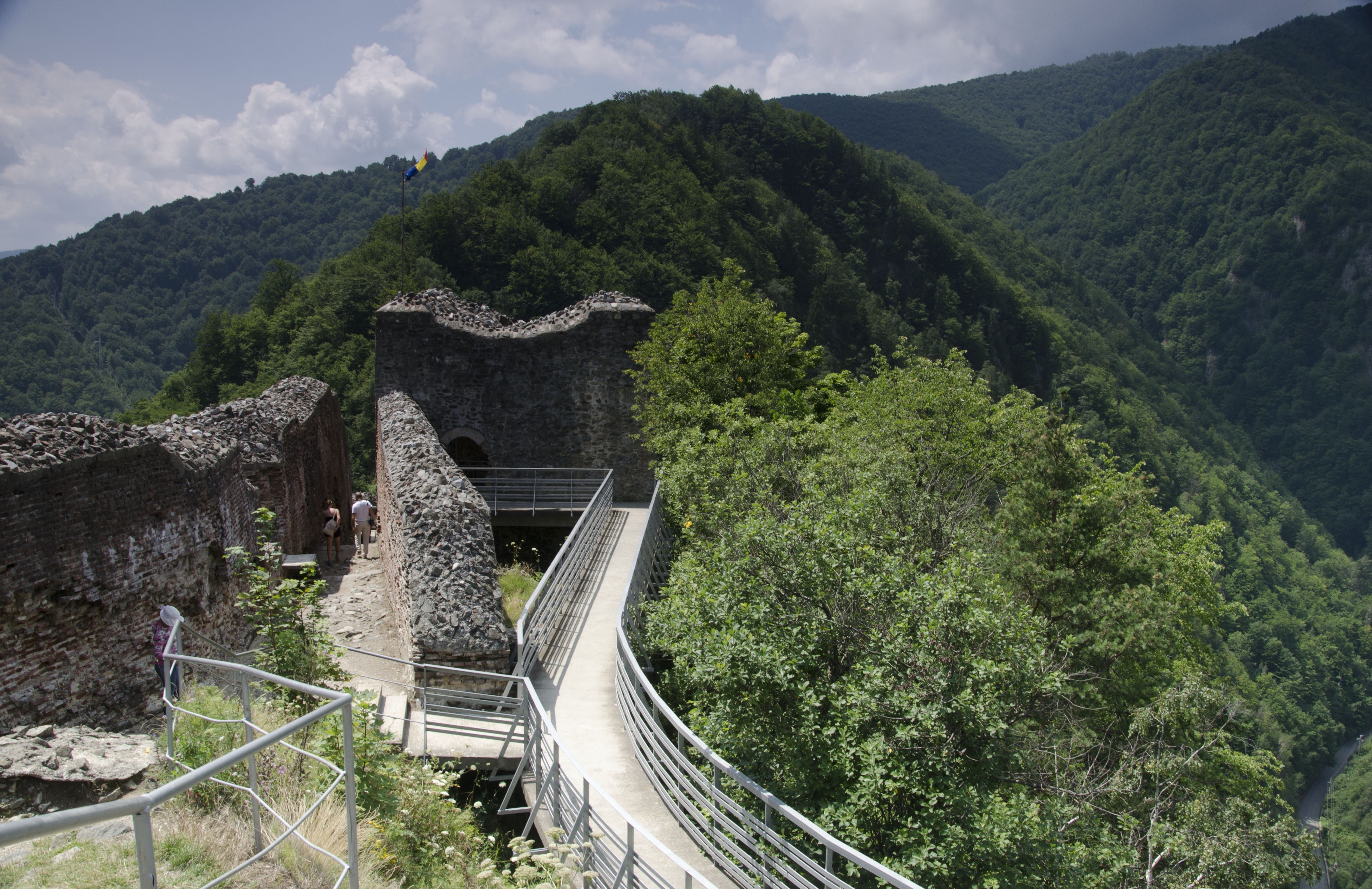 nature, romania, outdoors, cetatea poienari, beauty in nature, plant, growth, the way forward, road, poienari, built structure, connection, cloud - sky, HD Wallpaper