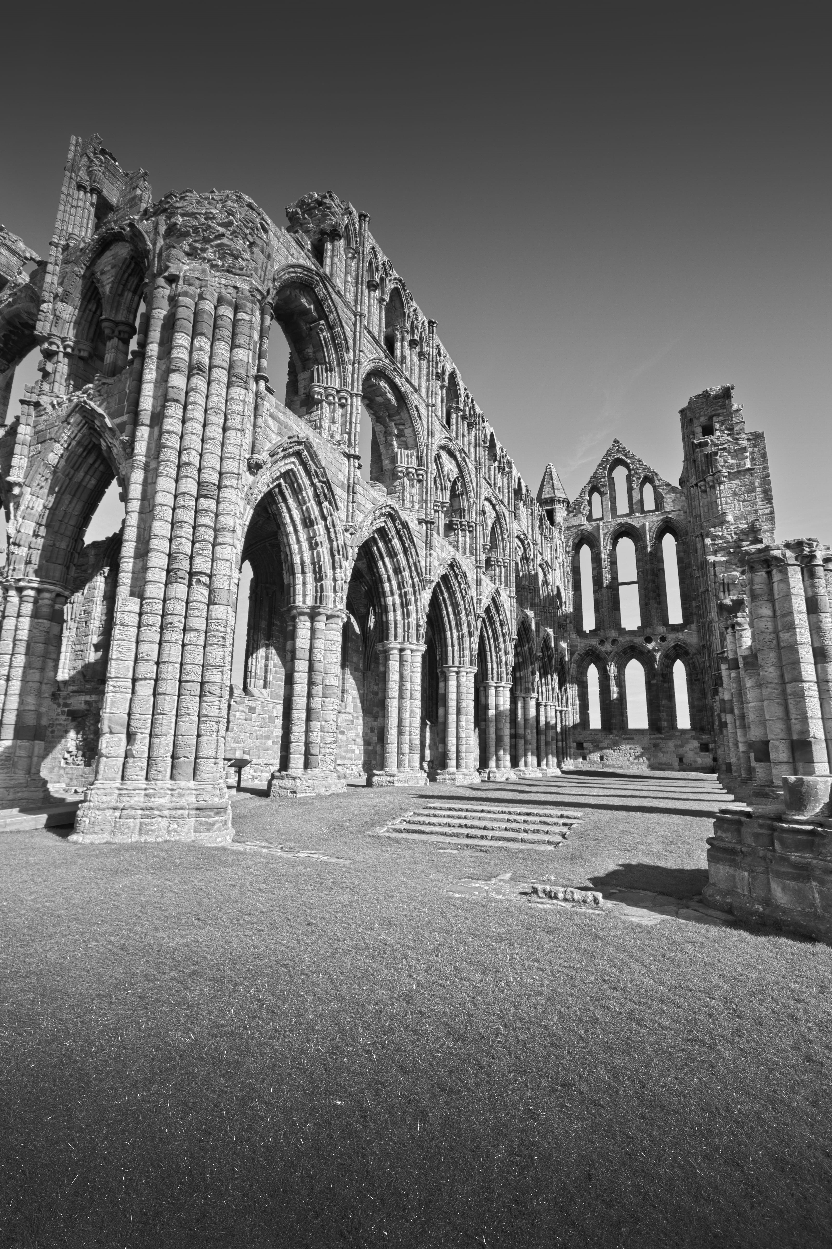 gothic style, built structure, yorkshire, whitby, place of worship, castle, old, english, 5K, the past, church, no people, whitby abbey, sky, building exterior, Phone HD Wallpaper