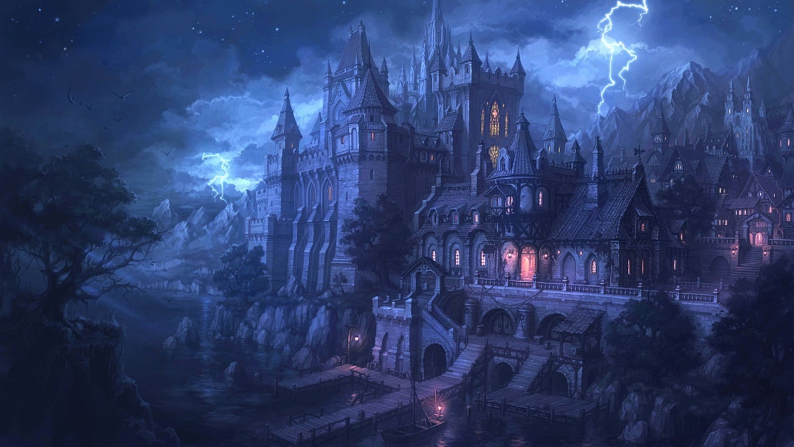 fantasy, dark Castle, 720P, HD Wallpaper