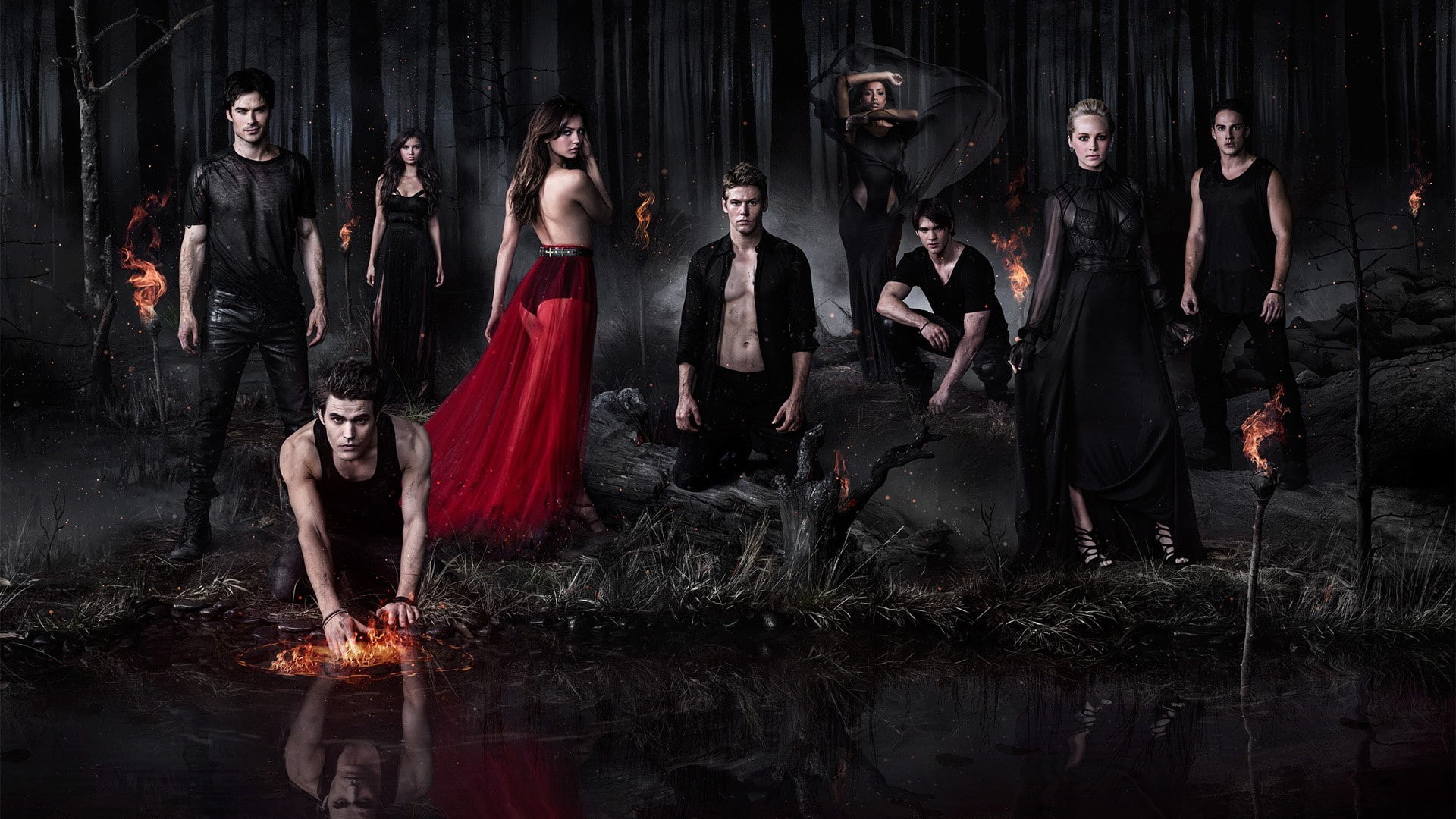 diaries, ian, somerhalder, 1080P, ian somerhalder, tv series, wesley, nina, paul, vampire, tv, the vampire diaries, nina dobrev, dobrev, paul wesley, series, HD Wallpaper