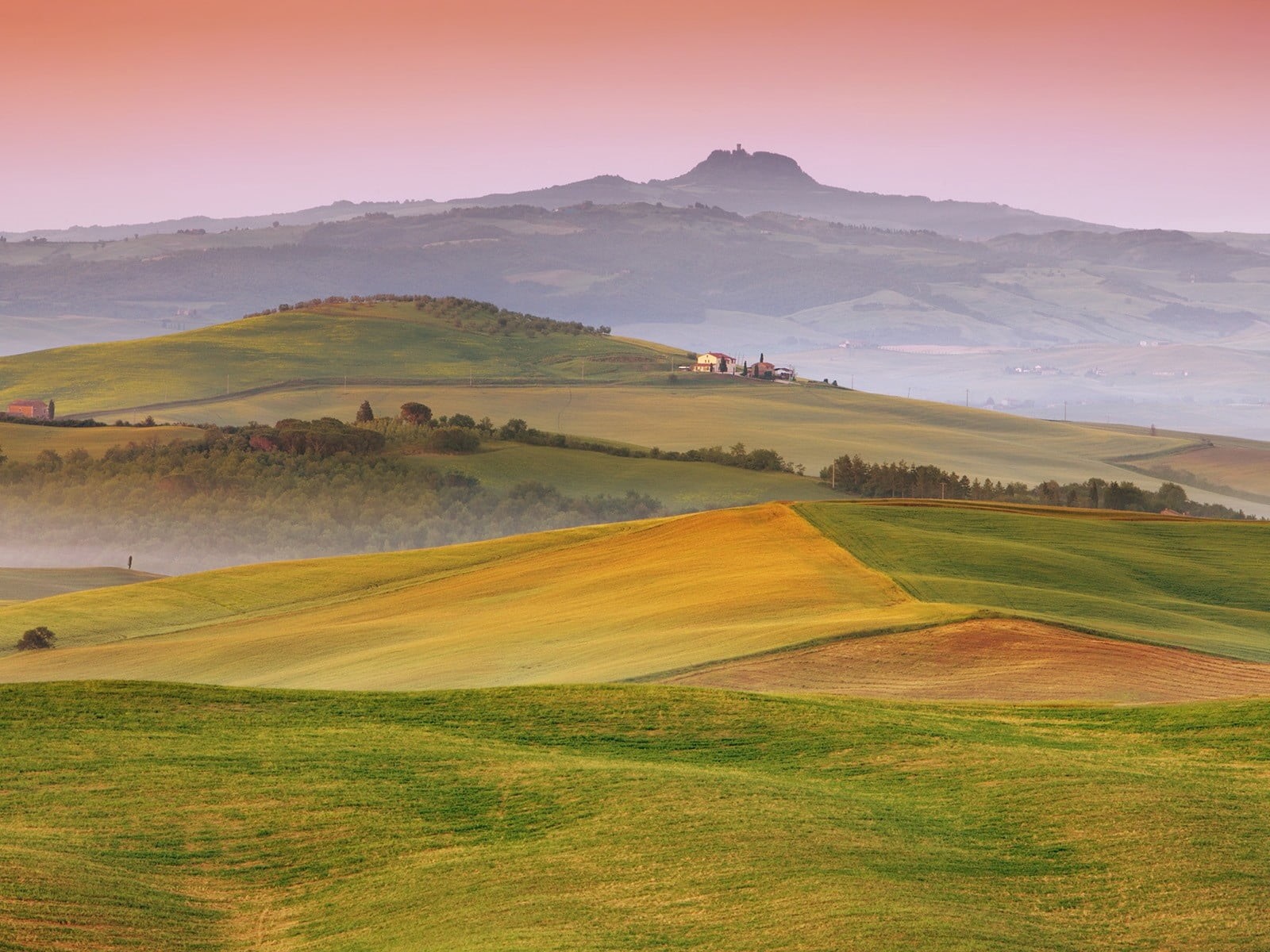 green Color, mountain, tranquil Scene, 720P, rolling Landscape, land, val dOrcia, farm, meadow, color Image, wheat, grass, beauty In Nature, environment, HD Wallpaper