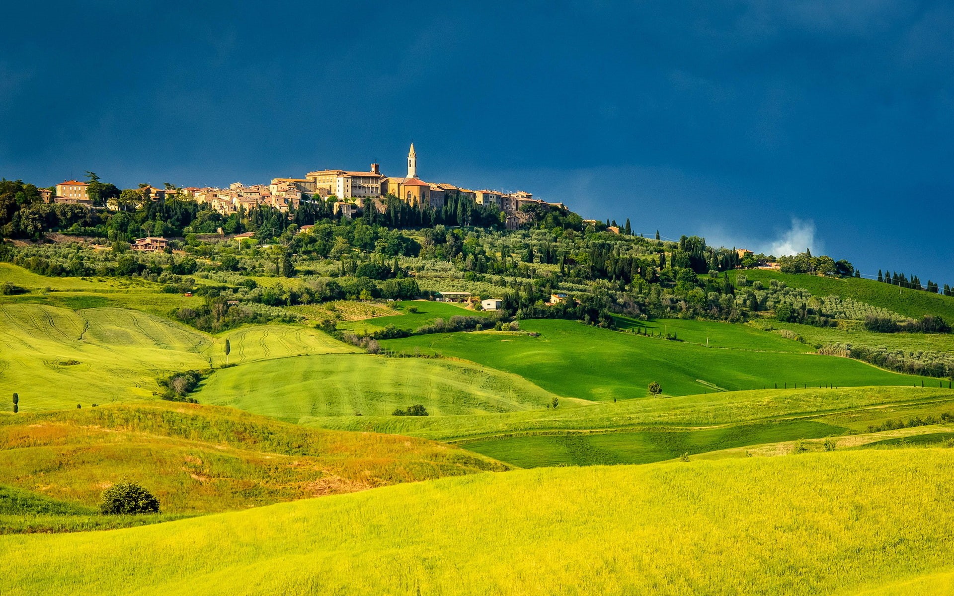 1080P, Towns, Tuscany, Pienza, Italy, HD Wallpaper