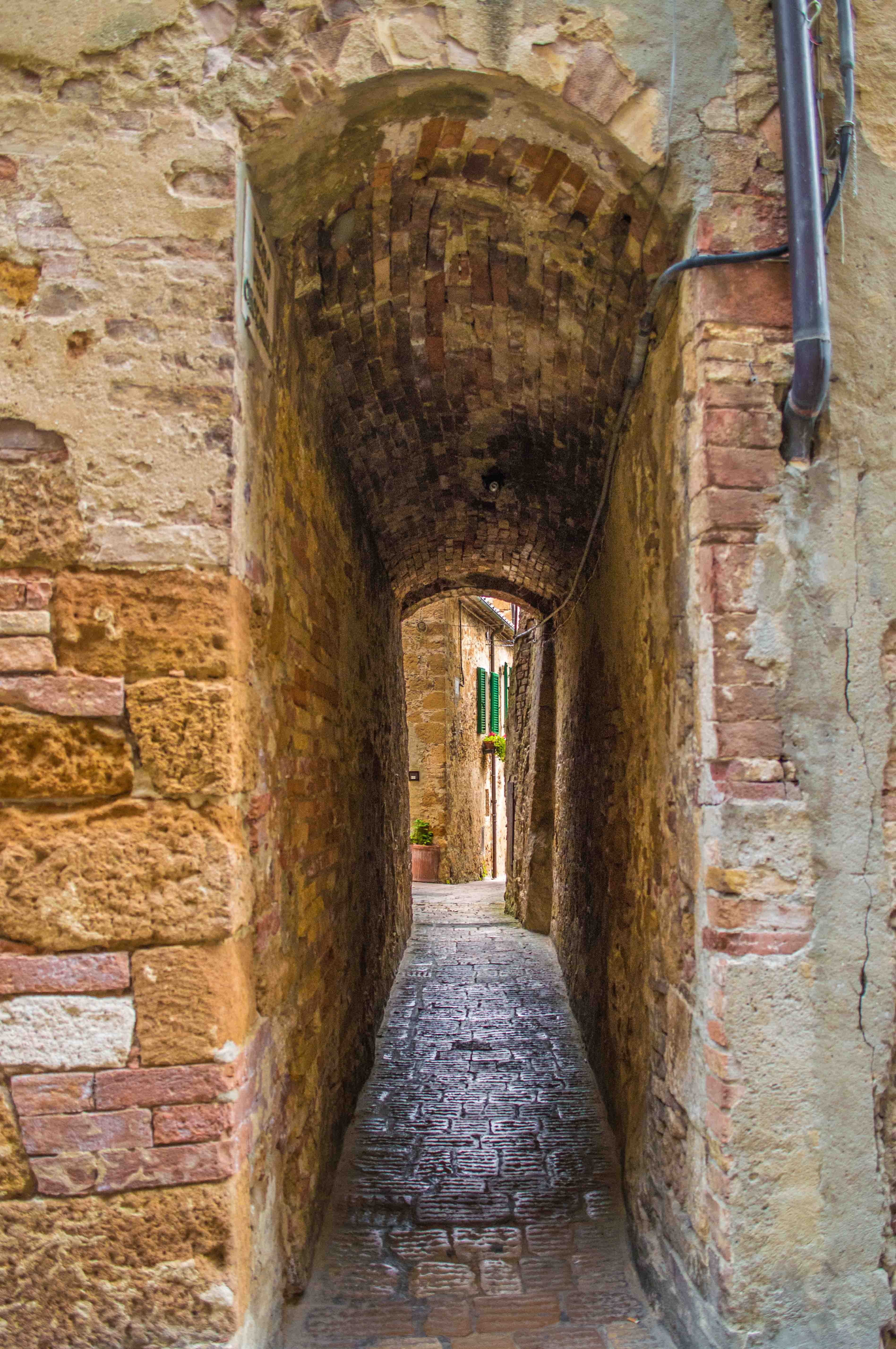 5K, passage, stone wall, wall, diminishing perspective, outdoors, old, direction, building exterior, architecture, building, arch, alleyway, day, the way forward, Phone HD Wallpaper