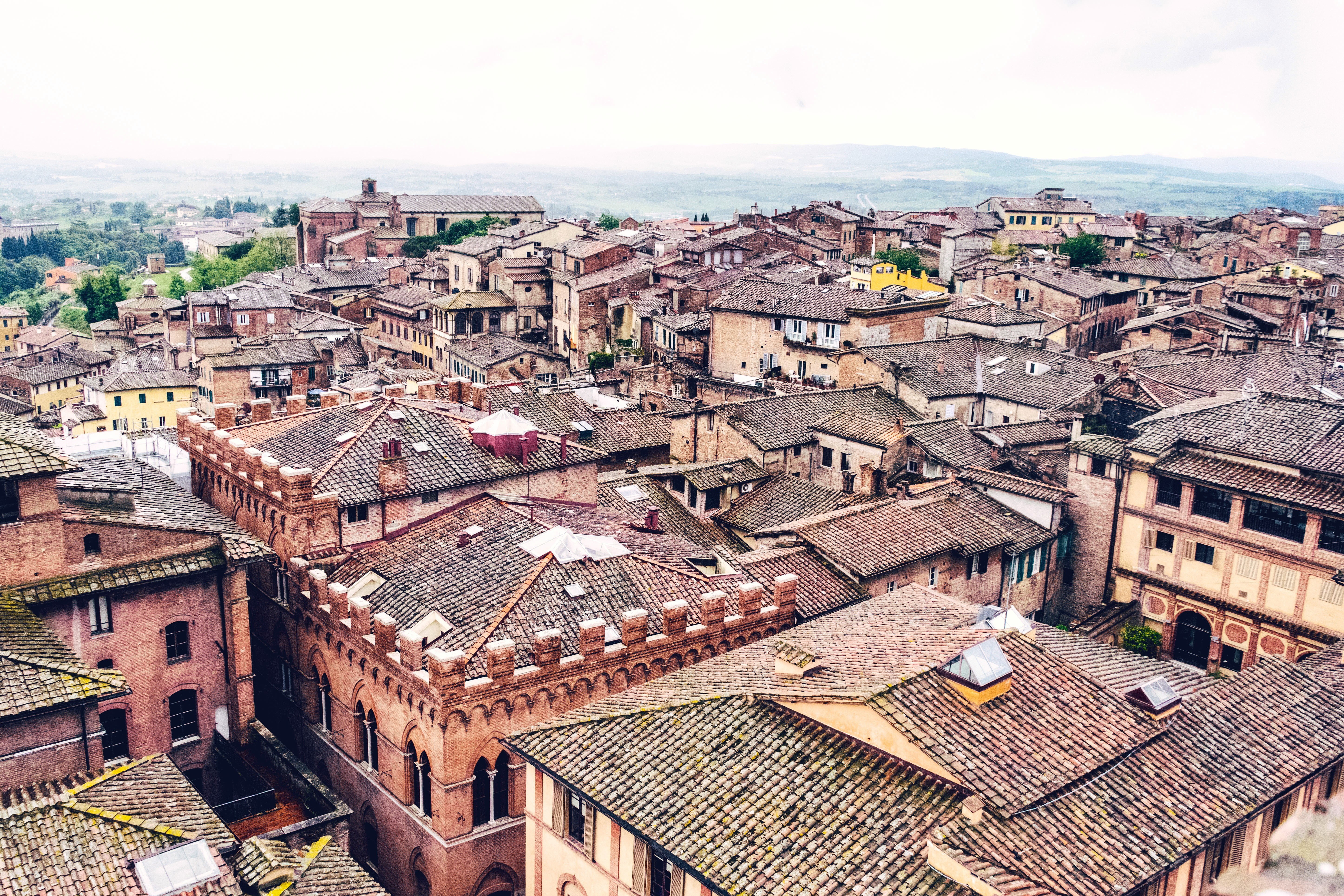 town, Pepe Nero, cityscape, 5K, Siena, rooftops, Italy, old building, HD Wallpaper