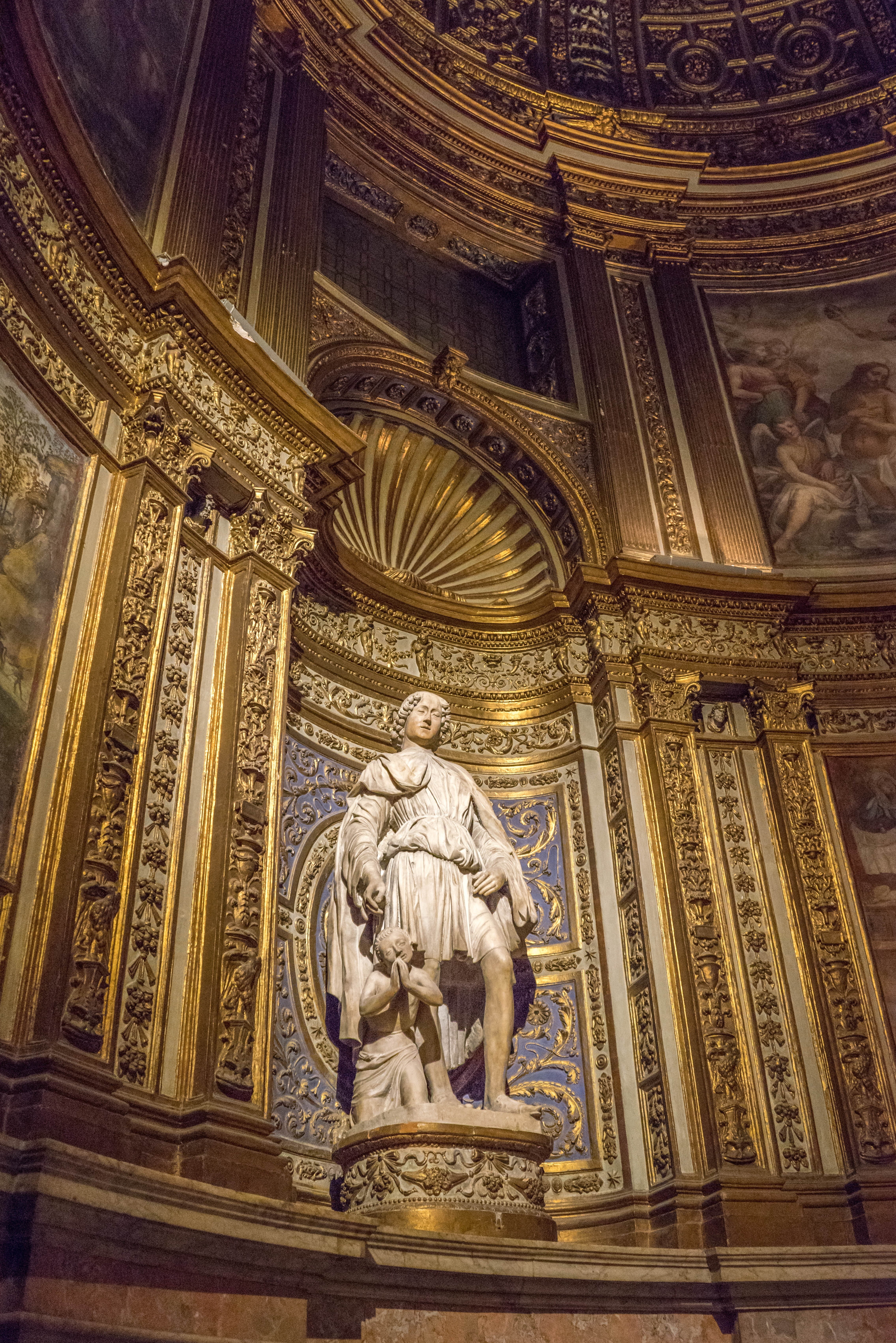 medieval, human representation, historic, history, travel, cathedral, christianity, built structure, catholicism, tuscany, ceiling, place of worship, religion, Phone HD Wallpaper