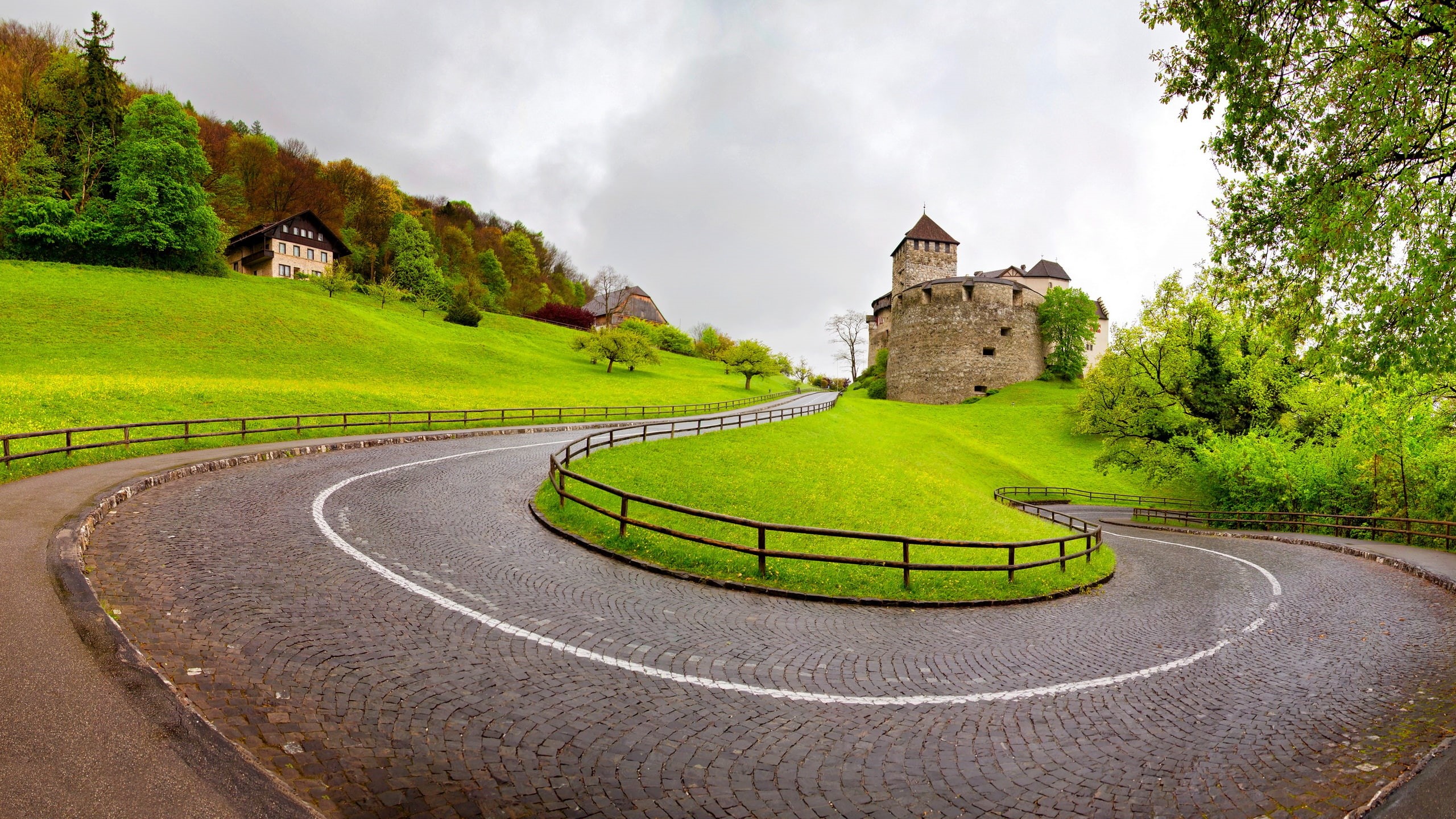 2K, nature, Liechtenstein, Vaduz, road, HD Wallpaper