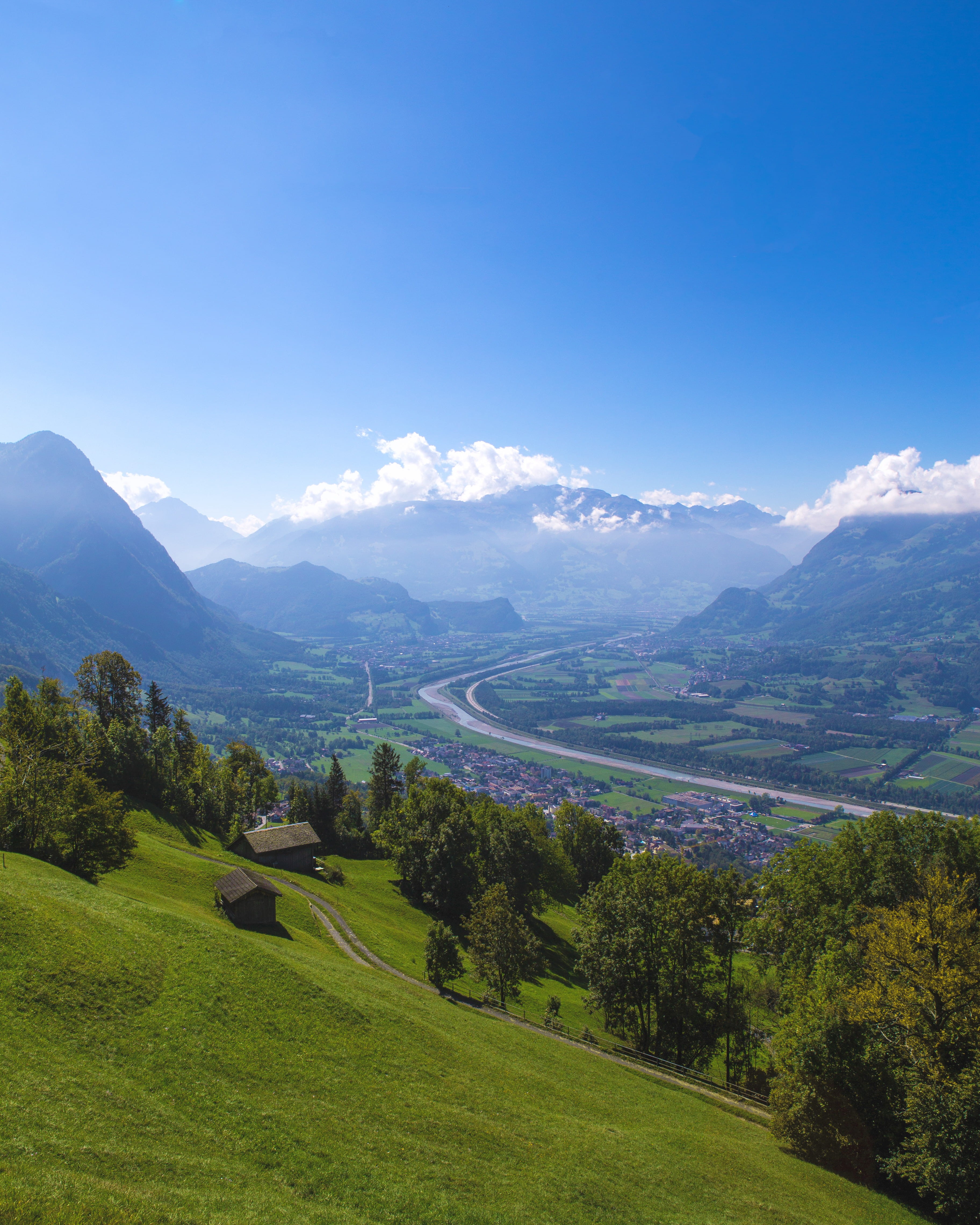 idyllic, land, mountain range, day, green color, 4K, non-urban scene, rolling landscape, plant, cloud - sky, outdoors, sky, environment, fir, scenics - nature, Phone HD Wallpaper
