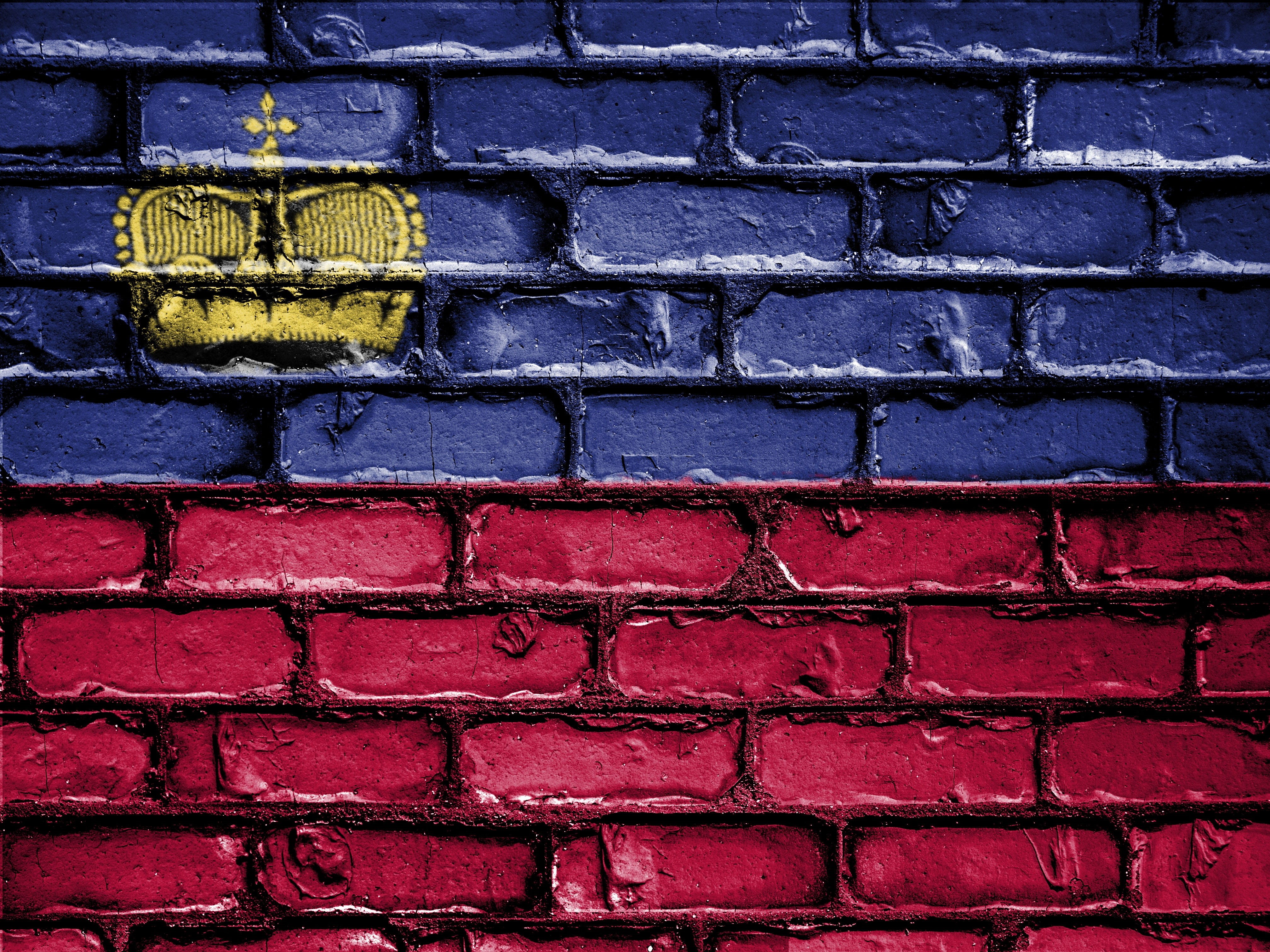 built structure, wall - building feature, graffiti, red, banner, old, nation, patriot, wall, symbol, 4K, liechtenstein, no people, brick, brick wall, country, HD Wallpaper