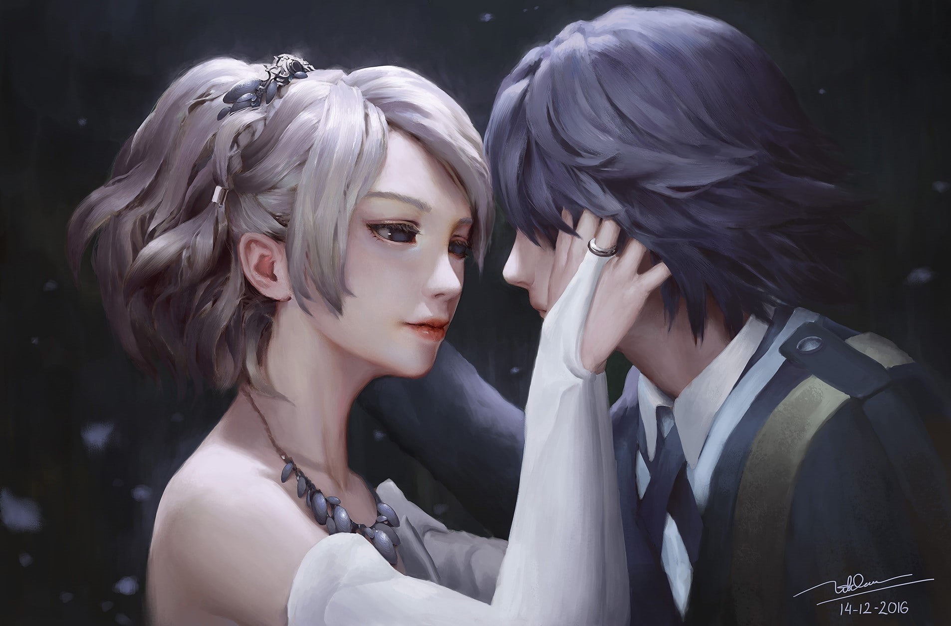 beautiful woman, 720P, retail display, side view, young adult, Final Fantasy, fashion, hair, Final Fantasy XV, headshot, day, women, people, adult, real people, HD Wallpaper