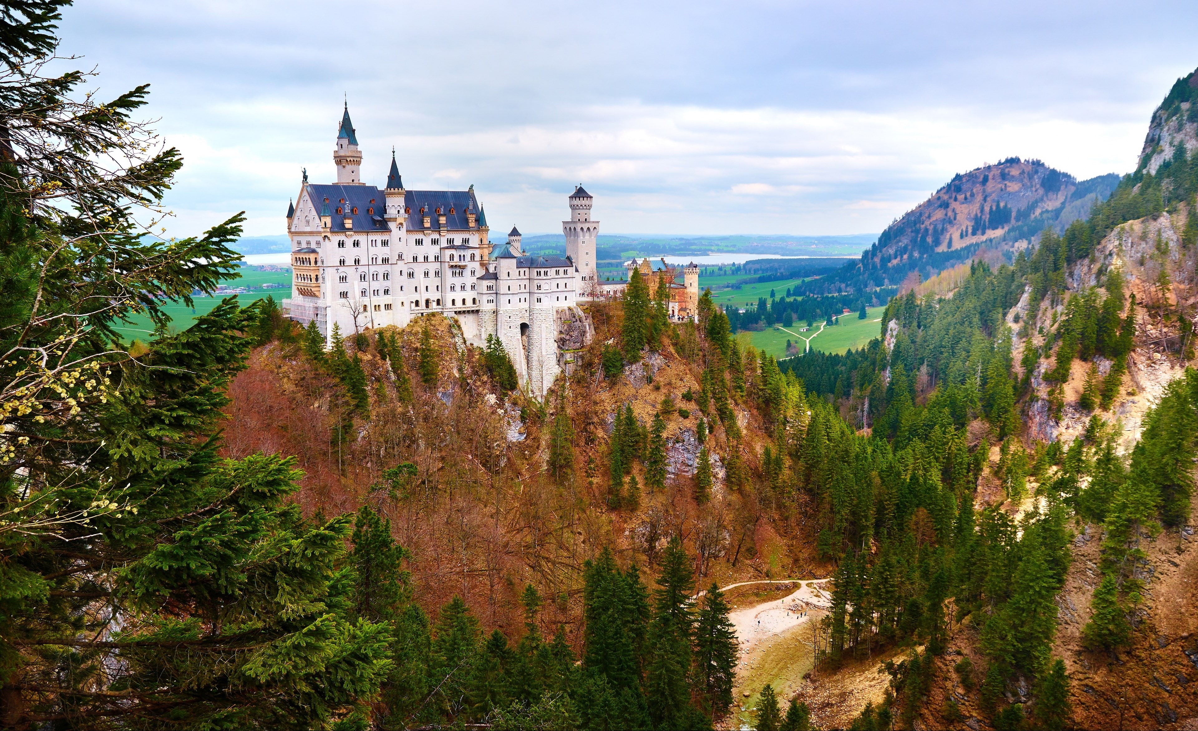 4K, neuschwanstein castle, HD Wallpaper