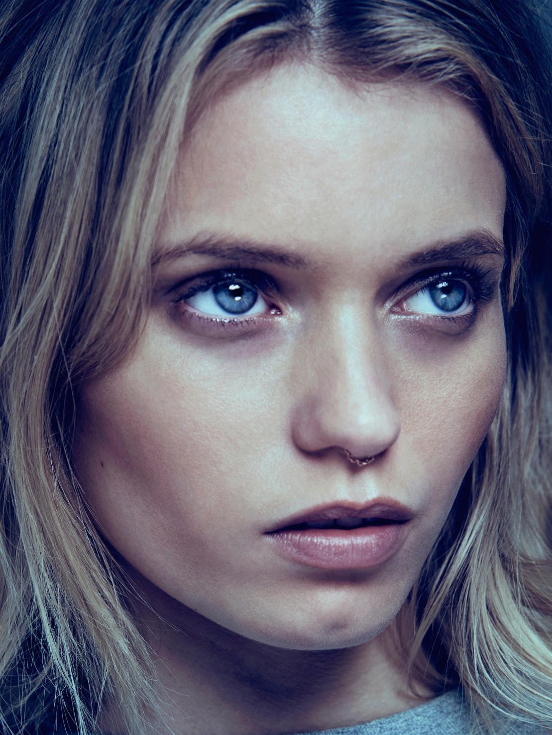 women, blue eyes, blonde, Abbey Lee Kershaw, face, actress, 720P, model, Phone HD Wallpaper