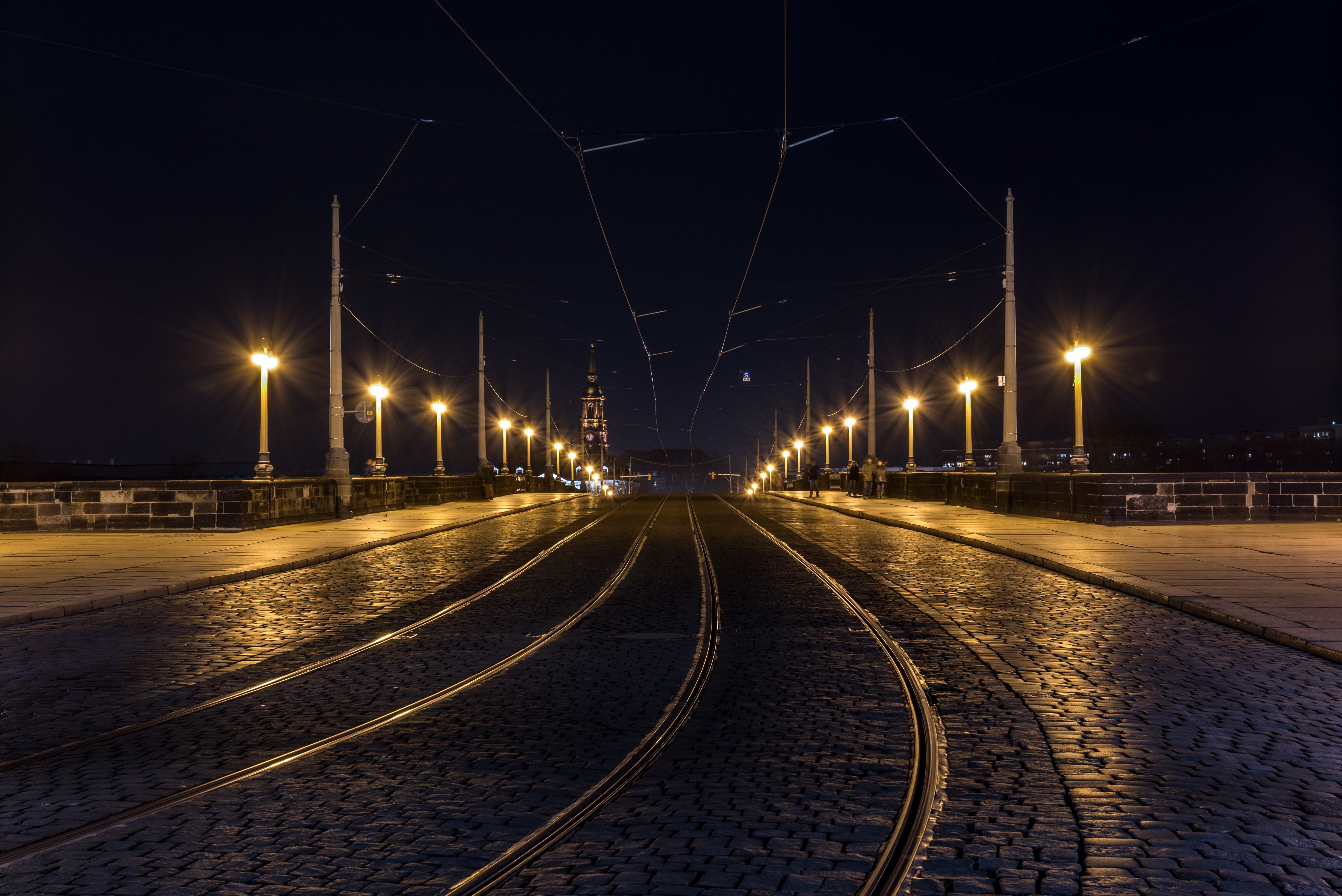 connection, built structure, the way forward, illuminated, track, architecture, night, lighting equipment, street light, bridge, 5K, street, direction, HD Wallpaper