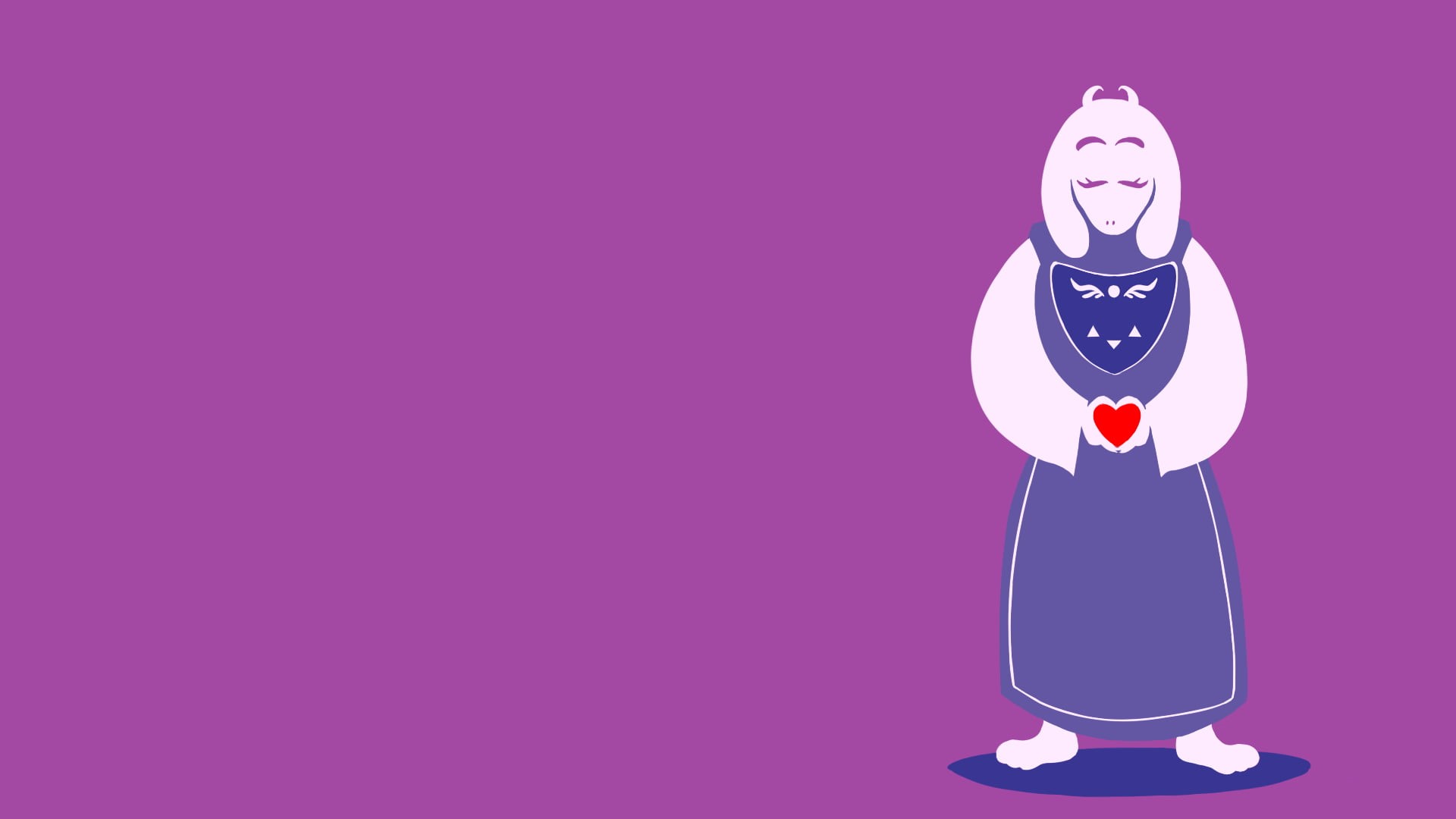 front view, container, standing, indoors, woman, creativity, cultures, still life, Undertale, studio shot, backgrounds, purple background, people, cartoon, HD Wallpaper