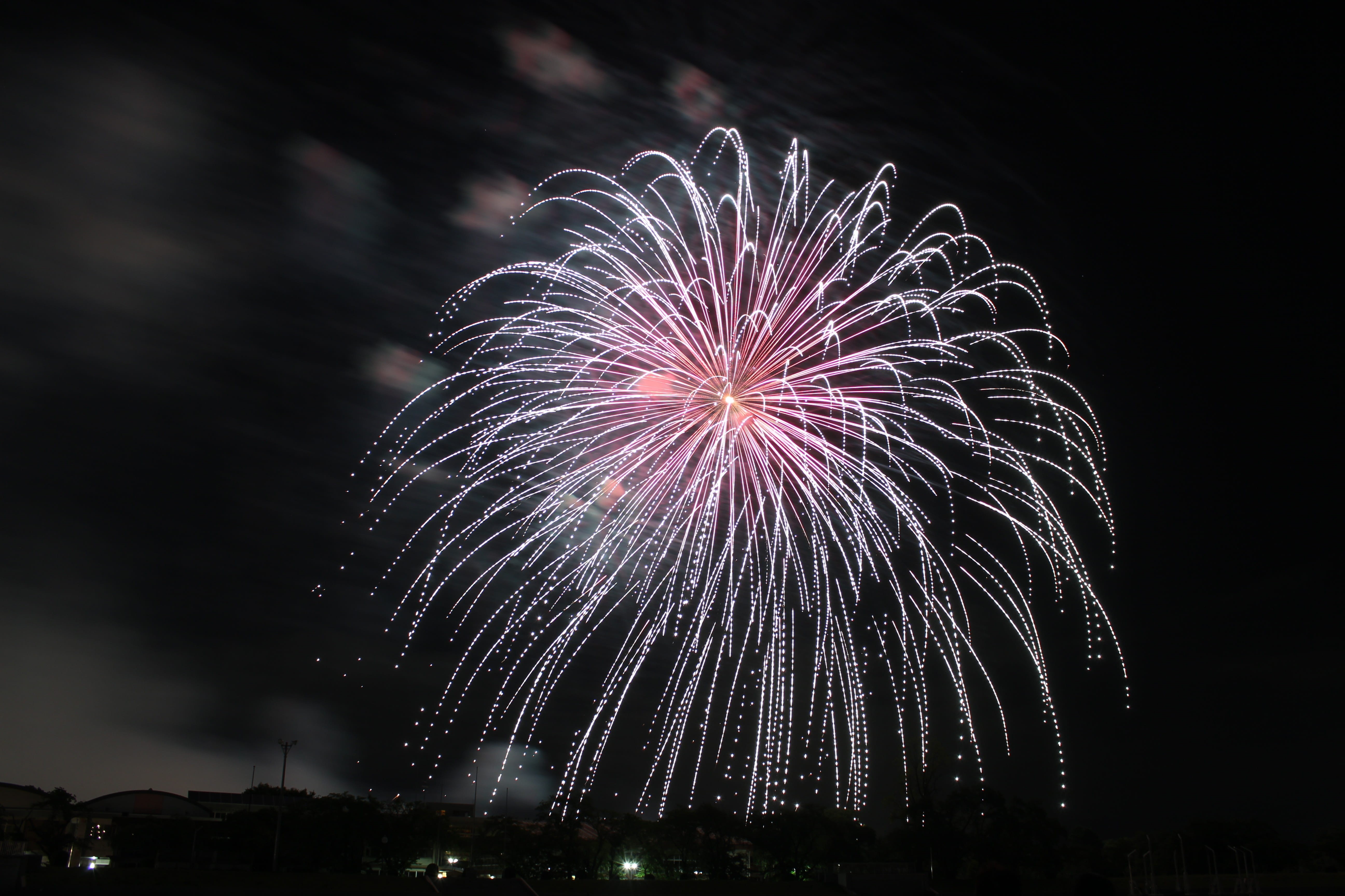 celebration, night, light, 5K, long exposure, Fireworks, motion, glowing, sky, Fukushima, illuminated, outdoors, firework, low angle view, 37 fukushima fireworks festival, HD Wallpaper
