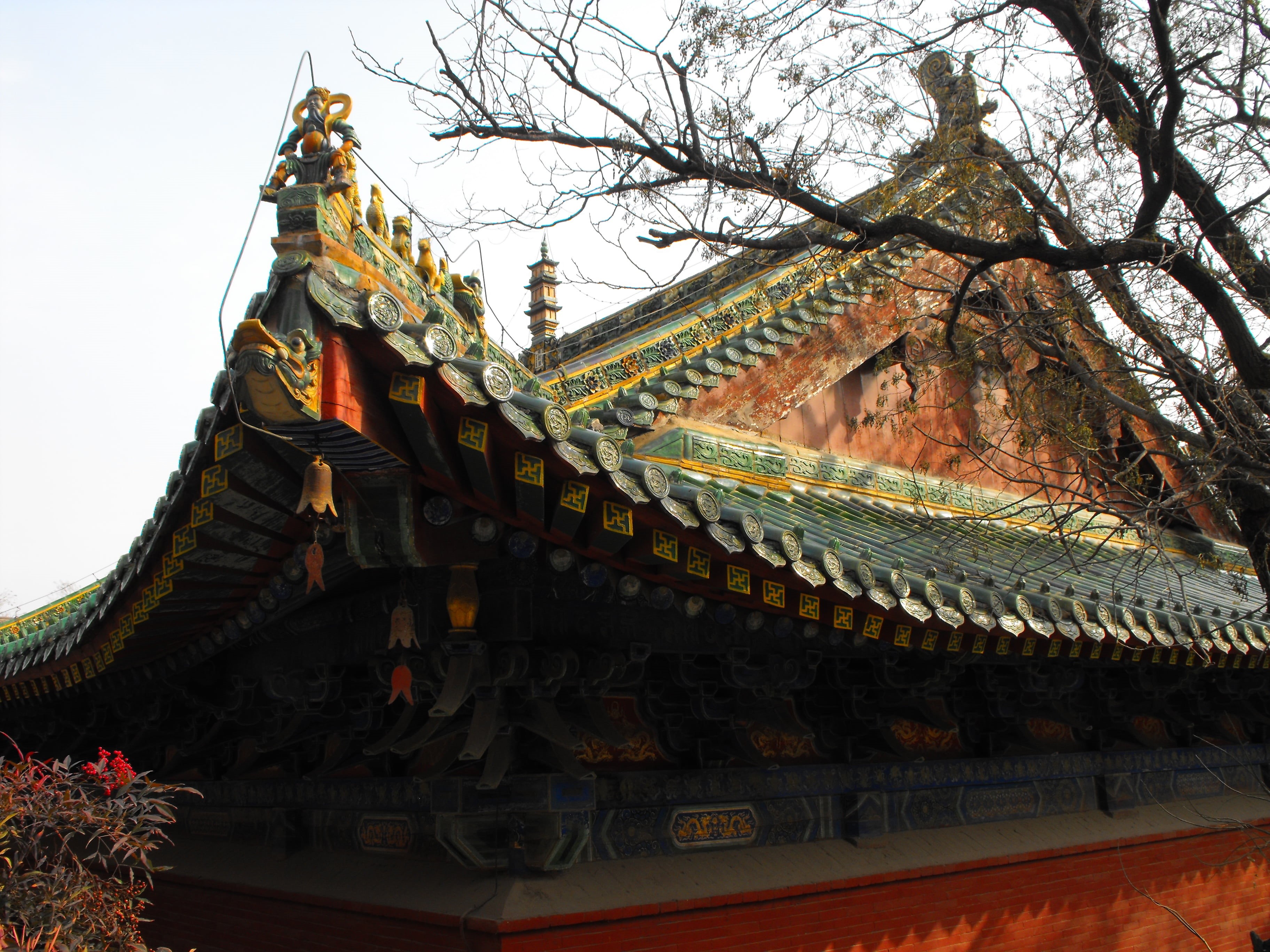 building exterior, architecture, low angle view, ornate, nature, eaves, sky, day, spirituality, roof, outdoors, place of worship, monastery, temple, religion, HD Wallpaper