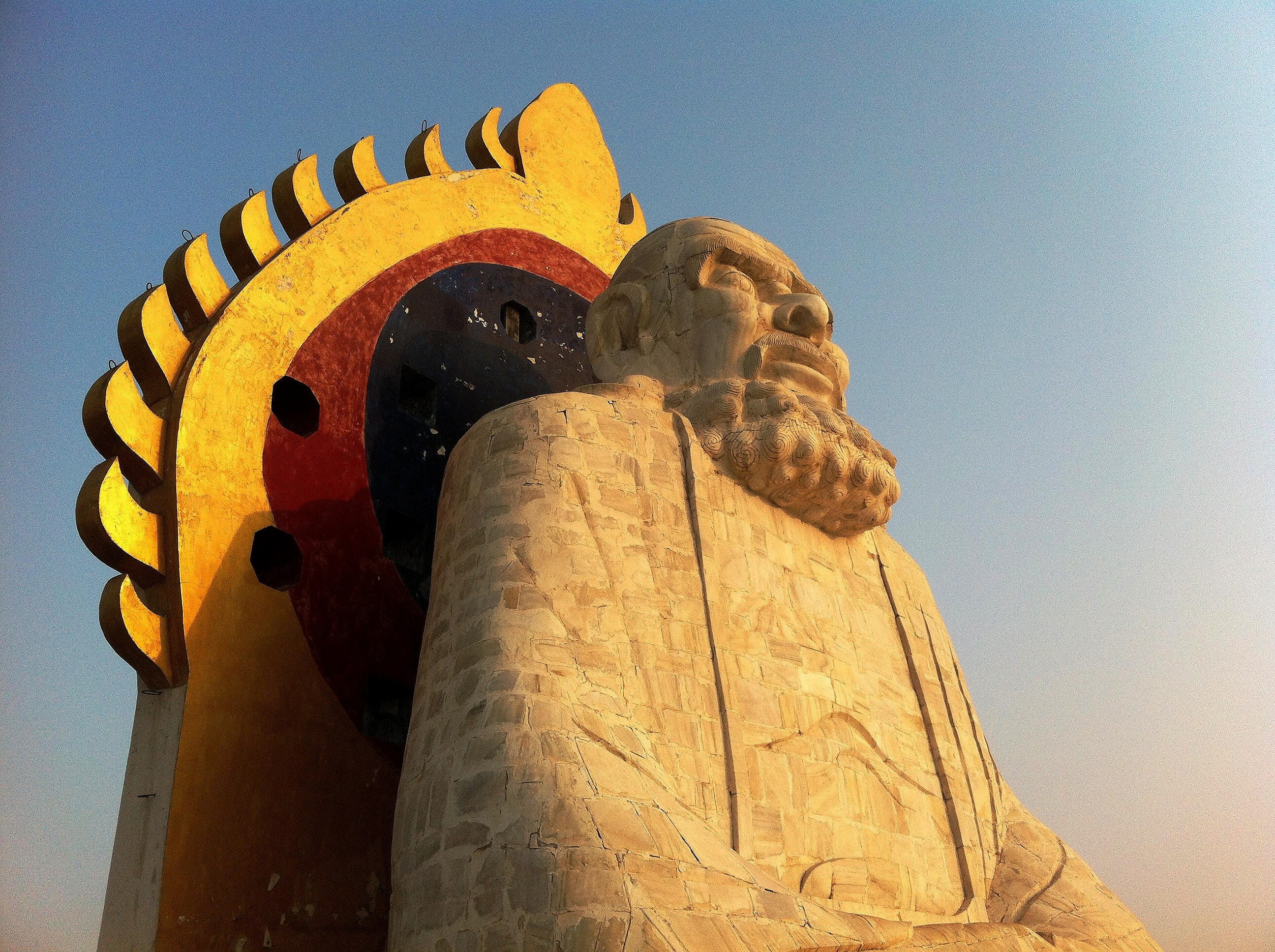 clear sky, religion, day, stone figure, places of interest, belief, art and craft, representation, shaolin, idol, architecture, craft, sky, buddhism, no people, HD Wallpaper