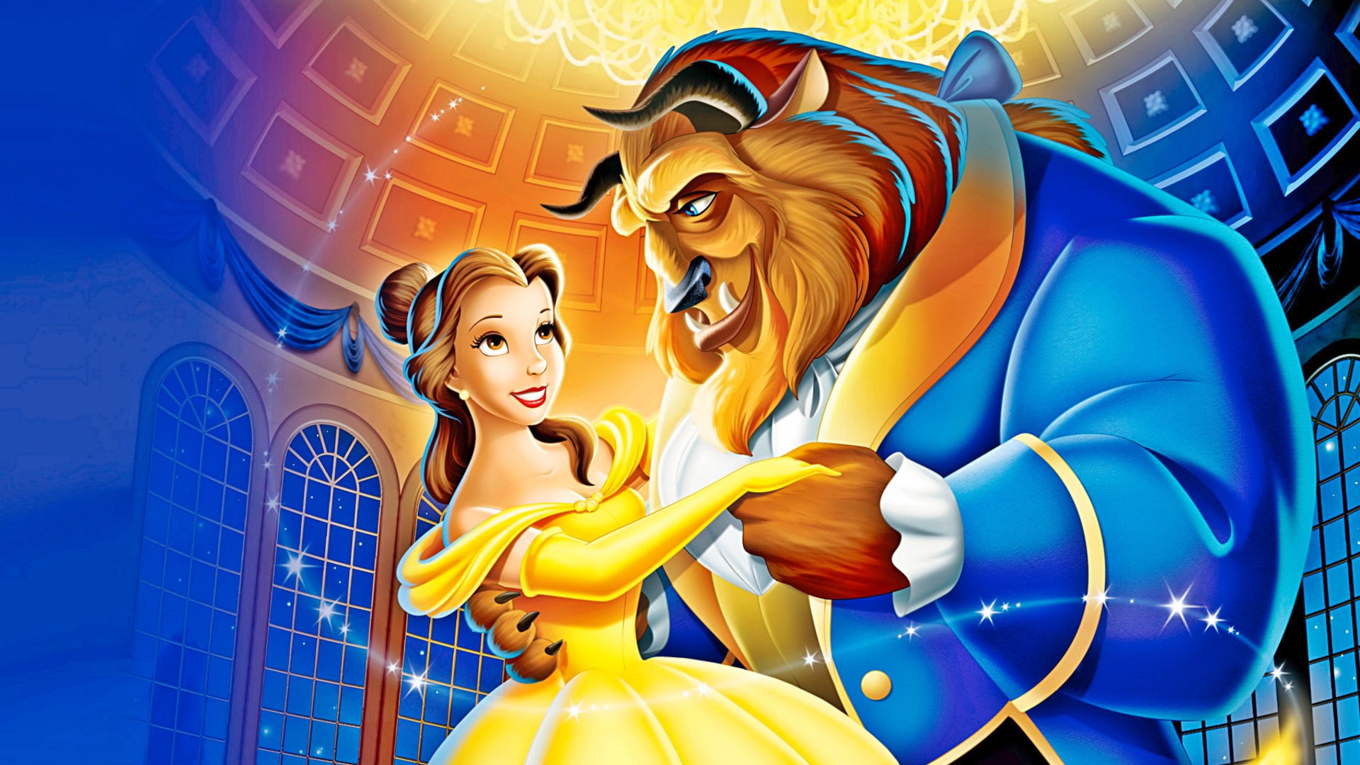 beauty, disney, 1080P, beast, HD Wallpaper