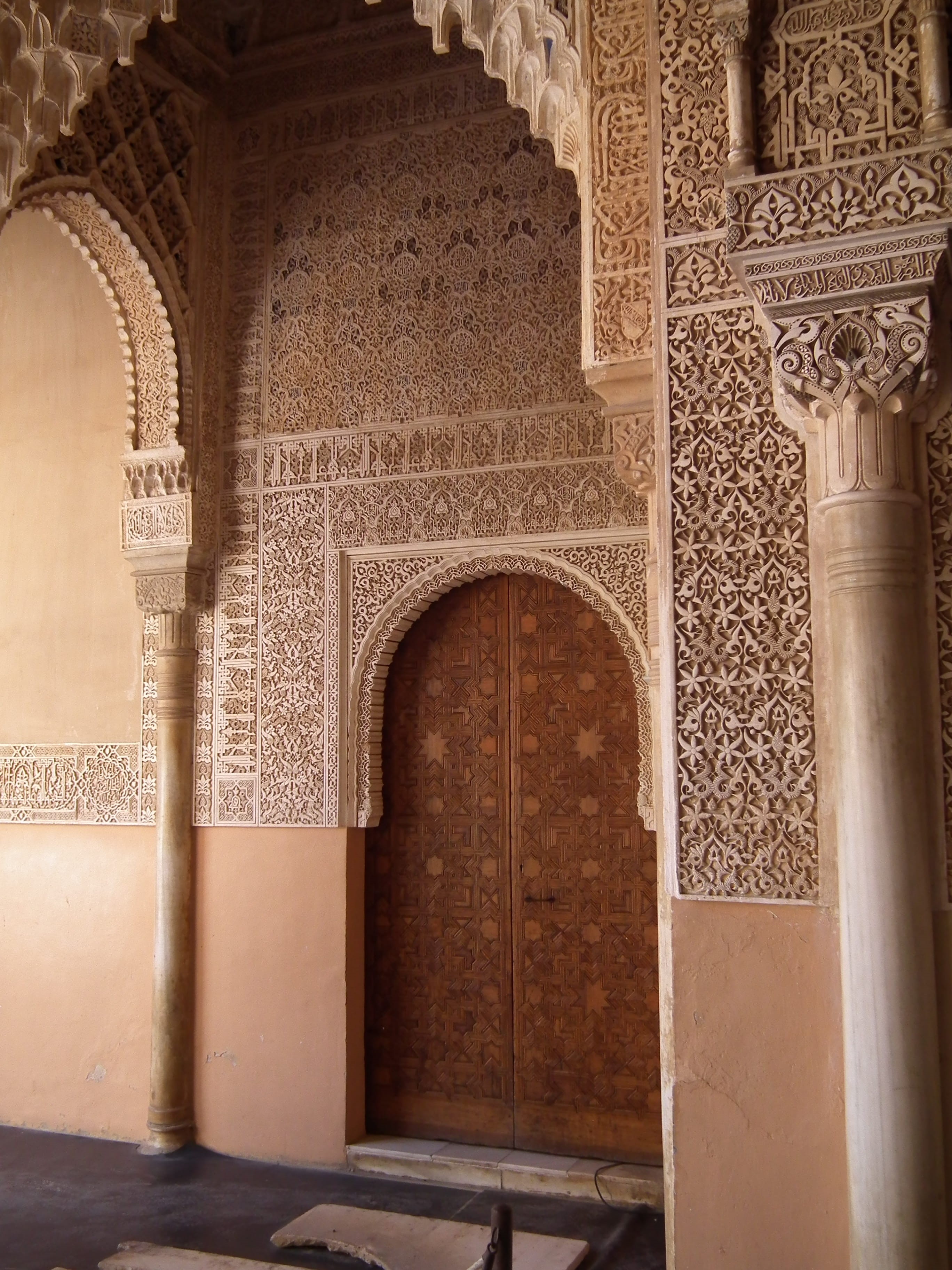 religion, craft, the past, granada, nature, history, architectural feature, outdoors, ornate, architecture, calligraphy, built structure, alhambra, spain, Phone HD Wallpaper