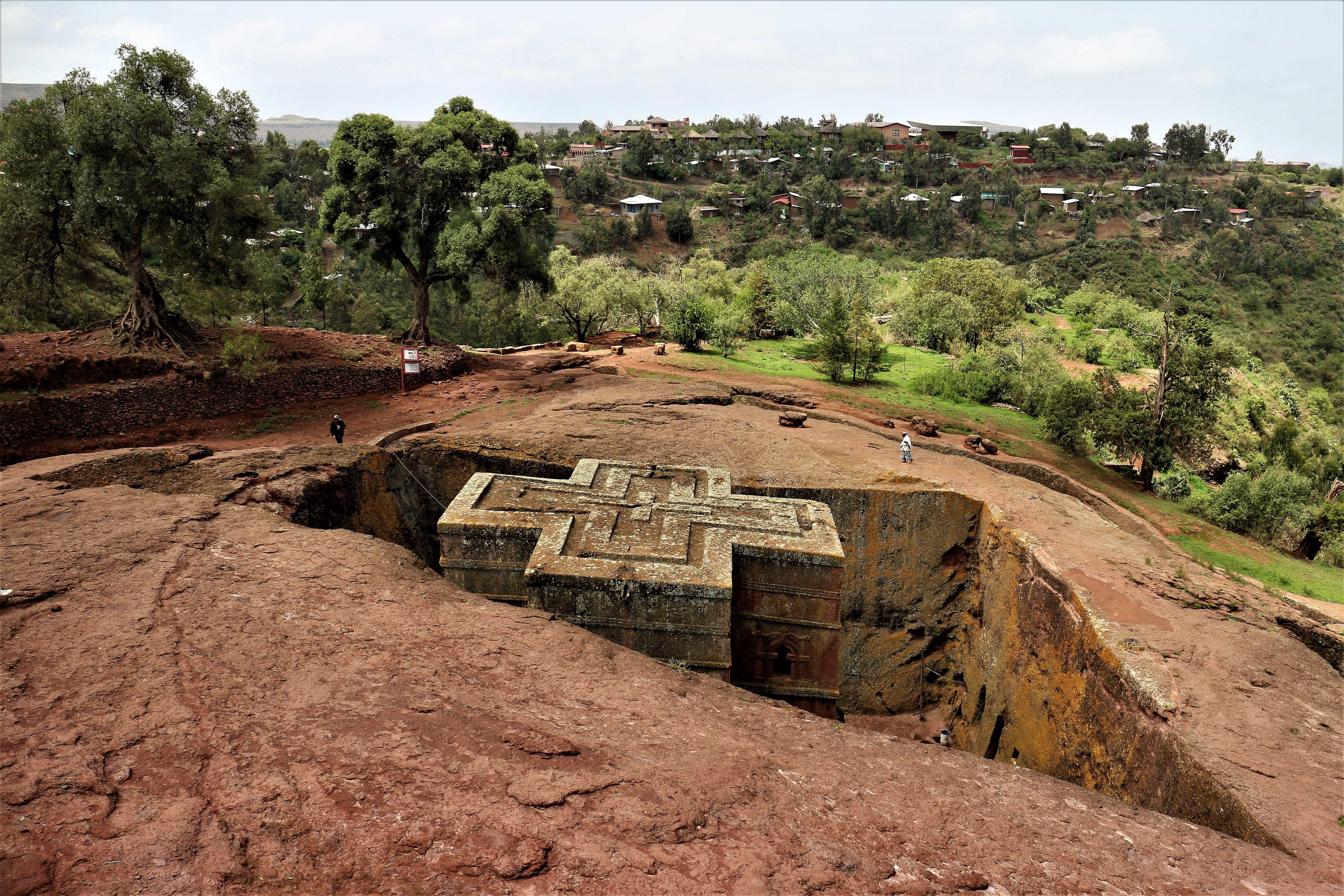 the past, tree, scenics - nature, outdoors, tranquil scene, beauty in nature, lalibela, ehtiopia, land, lalibella, no people, tranquility, ancient, built structure, HD Wallpaper