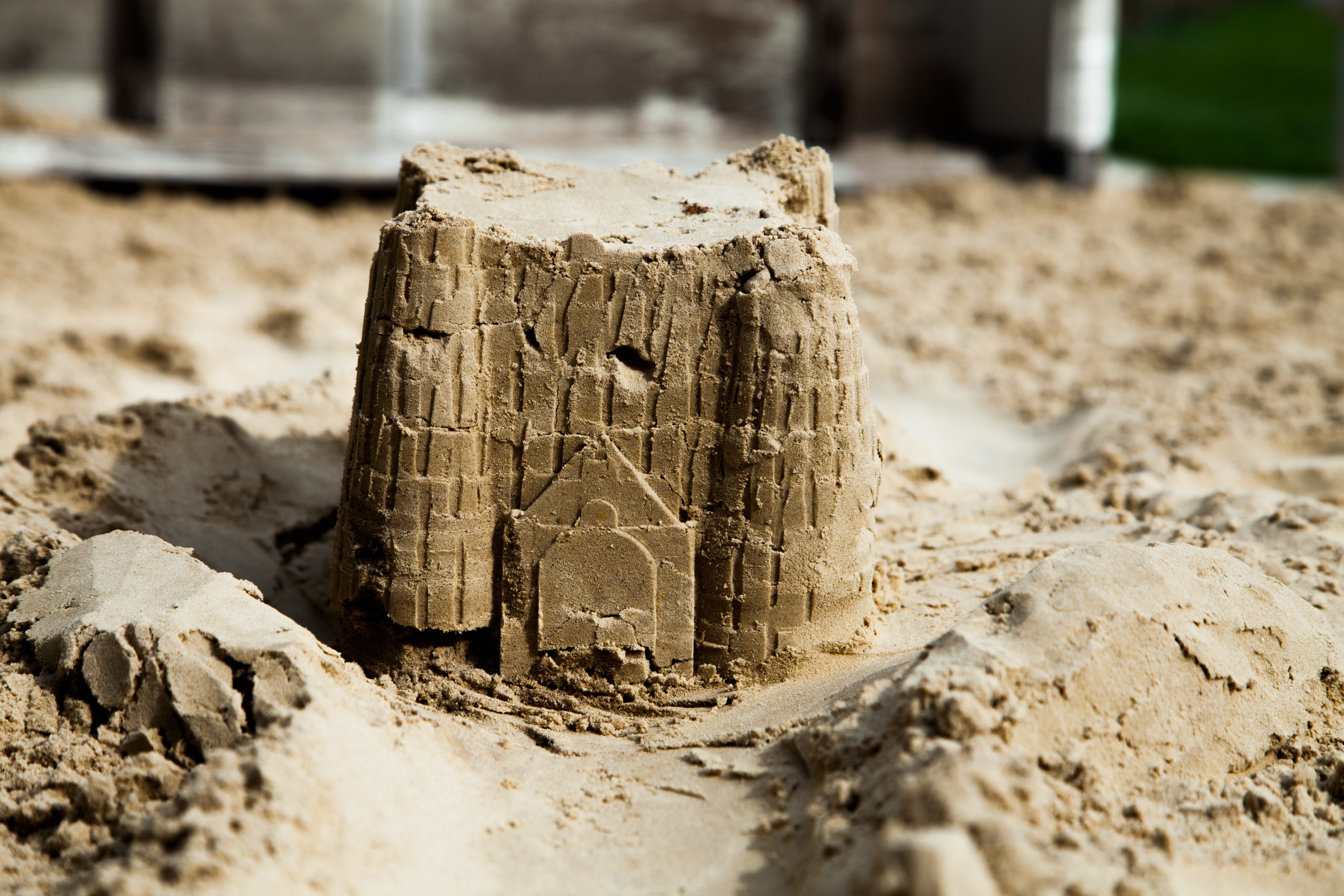 outdoors, Beach, mud, summer, focus on foreground, tree, wood - material, playground, Sand Sculpture, sand, land, construction industry, sandalwood, childrens, HD Wallpaper