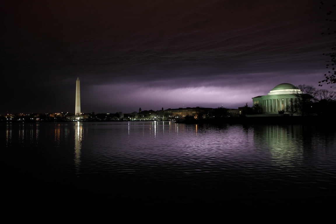 washington, 480P, Washington DC, Lightning, night, clouds, dome, architecture, mosque, dusk, famous Place, dc, photographing, photo, reflection, nighttime, HD Wallpaper