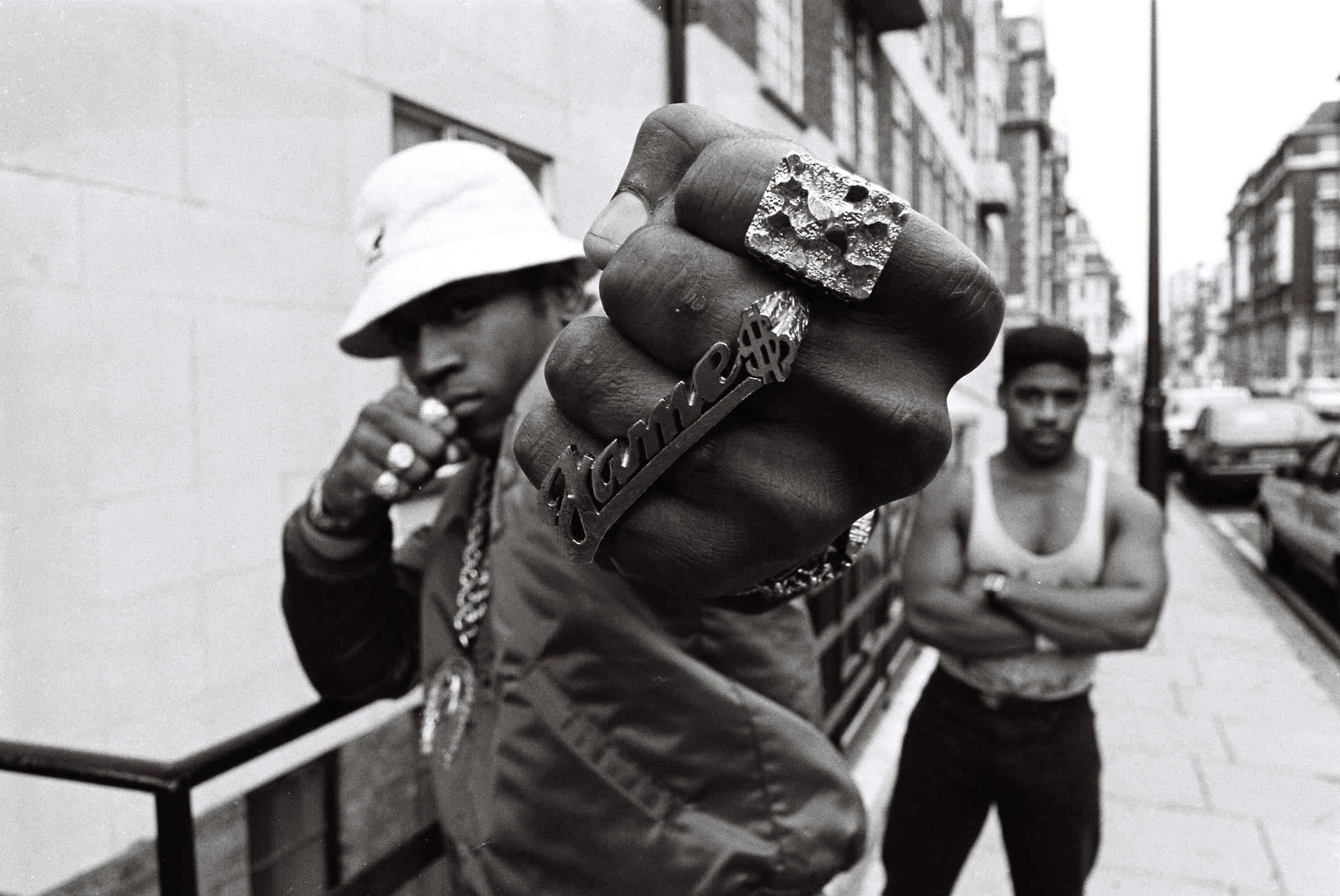 three quarter length, day, silver, young adult, two people, real people, outdoors, focus on foreground, LL Cool J, monochrome, New York City, front view, HD Wallpaper