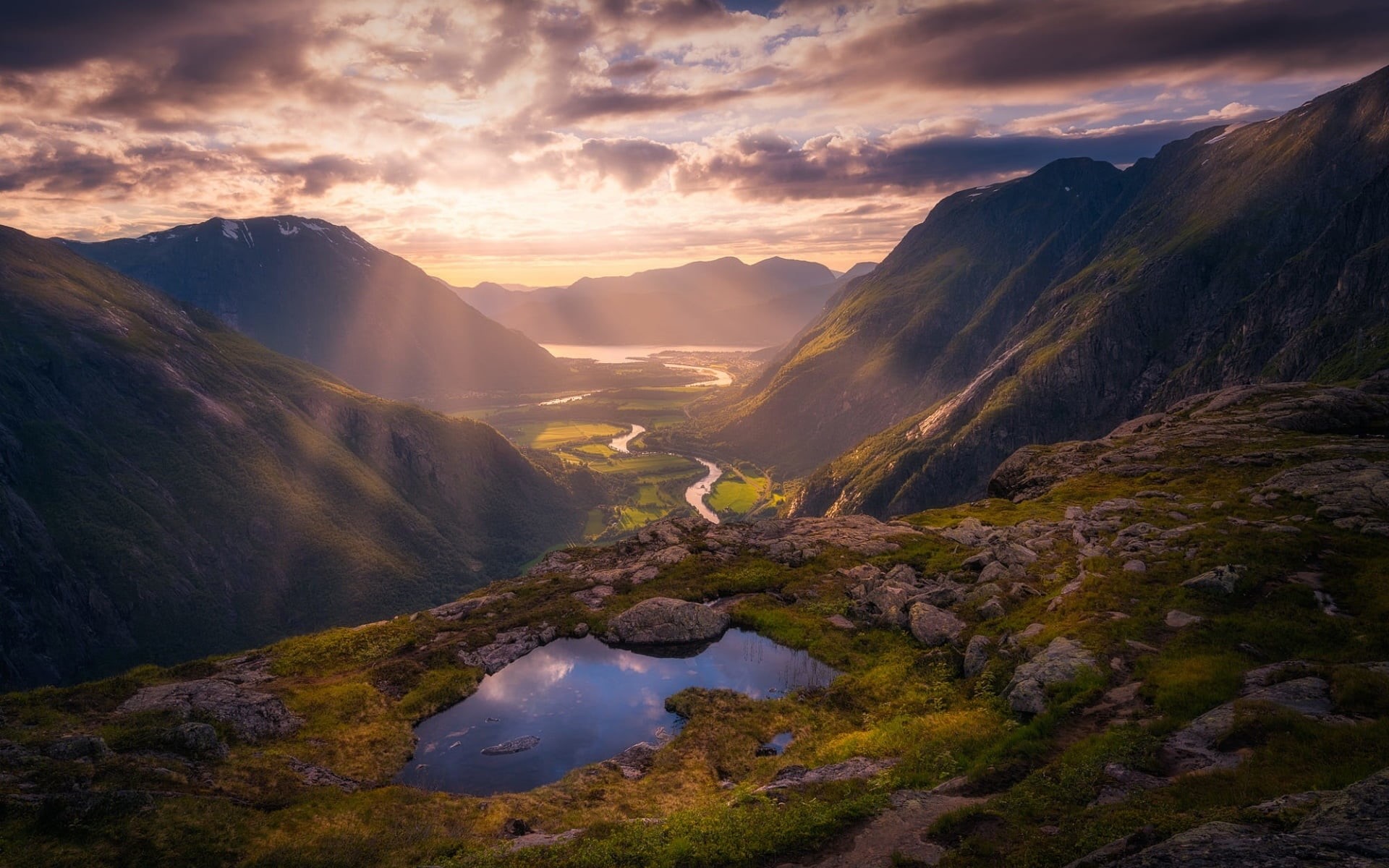 remote, land, mountain peak, mountains, green, landscape, 1080P, non-urban scene, environment, tranquility, mountain, nature, beauty in nature, outdoors, HD Wallpaper