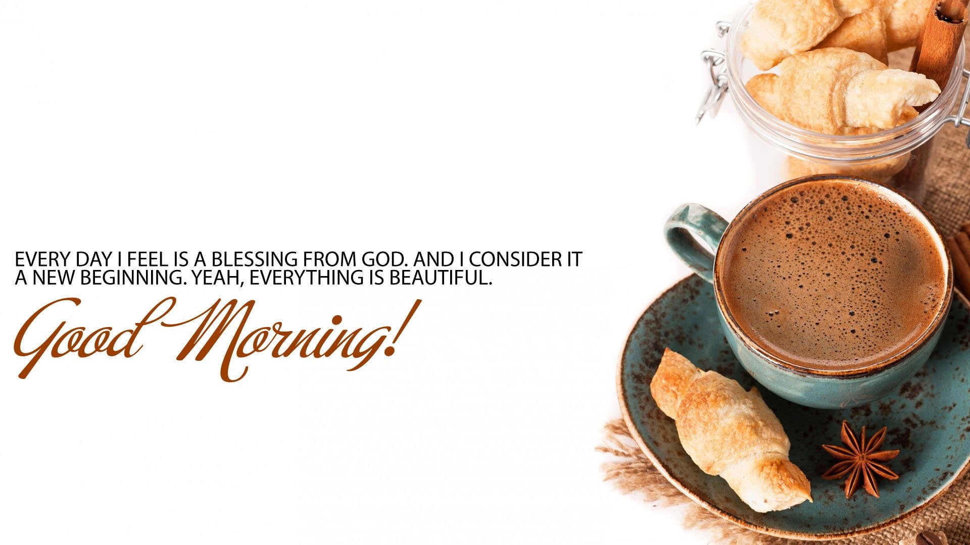 coffee, cinnamon, studio shot, Greetings, motivational, baked, cup, crockery, coffee cup, spice, paper, breakfast, indoors, Good, drink, food and drink, HD Wallpaper