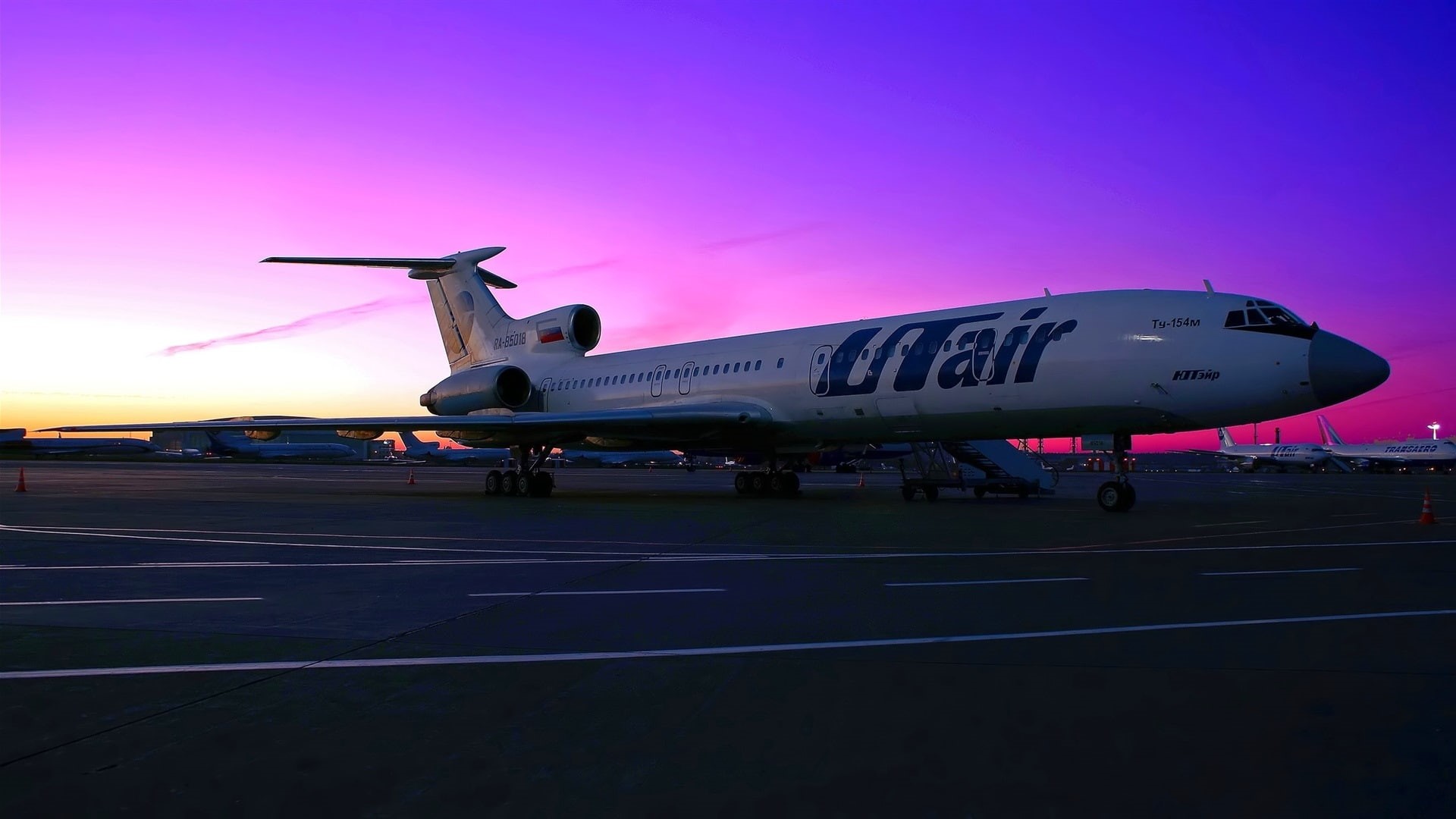 Passenger, 1080P, Tupolev, Sunset, Aircraft, tu, Airport, HD Wallpaper