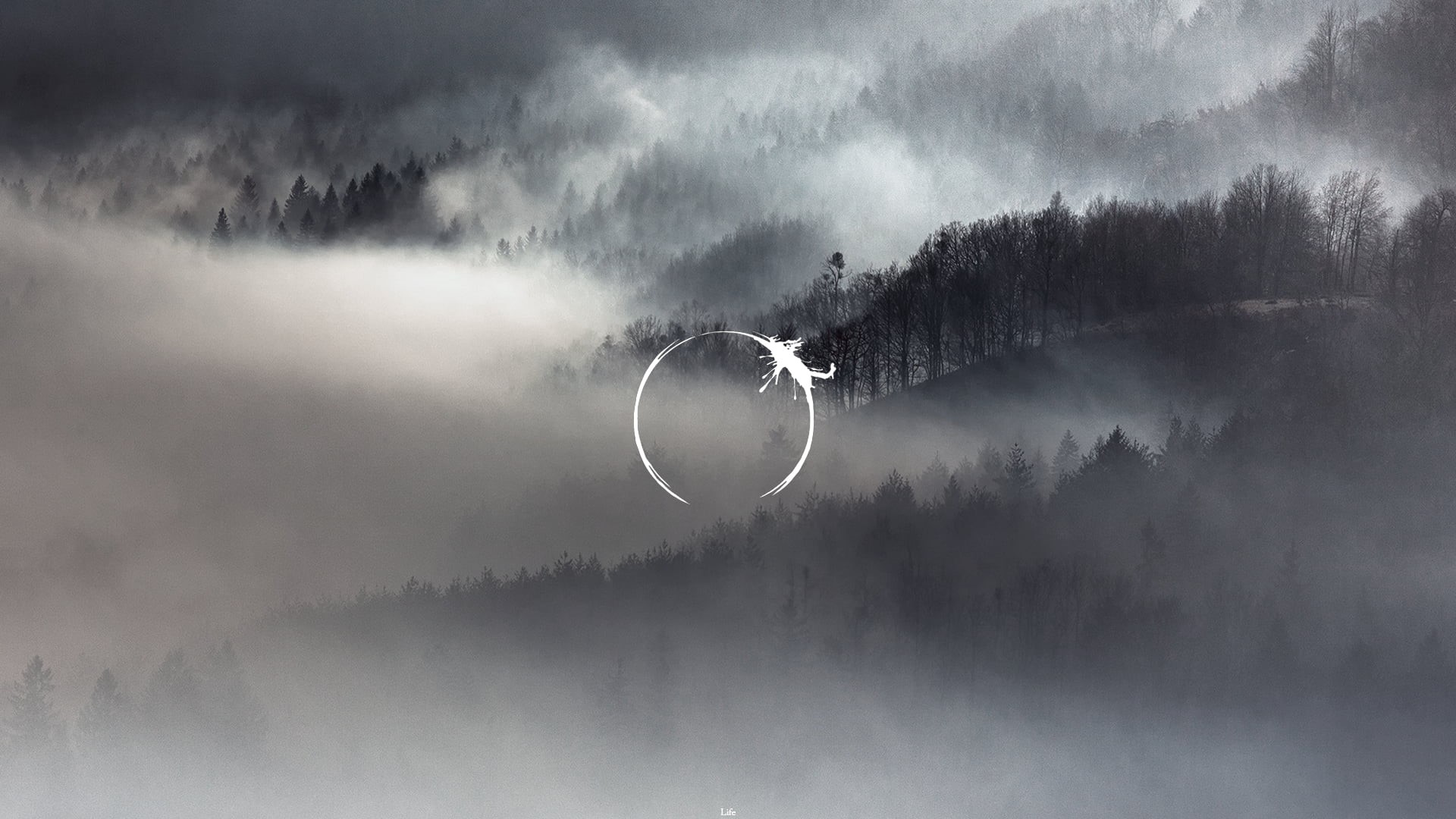 clouds, 1080P, text, forest, The Arrival (2016), mountains, circle, movies, fictional logo, HD Wallpaper