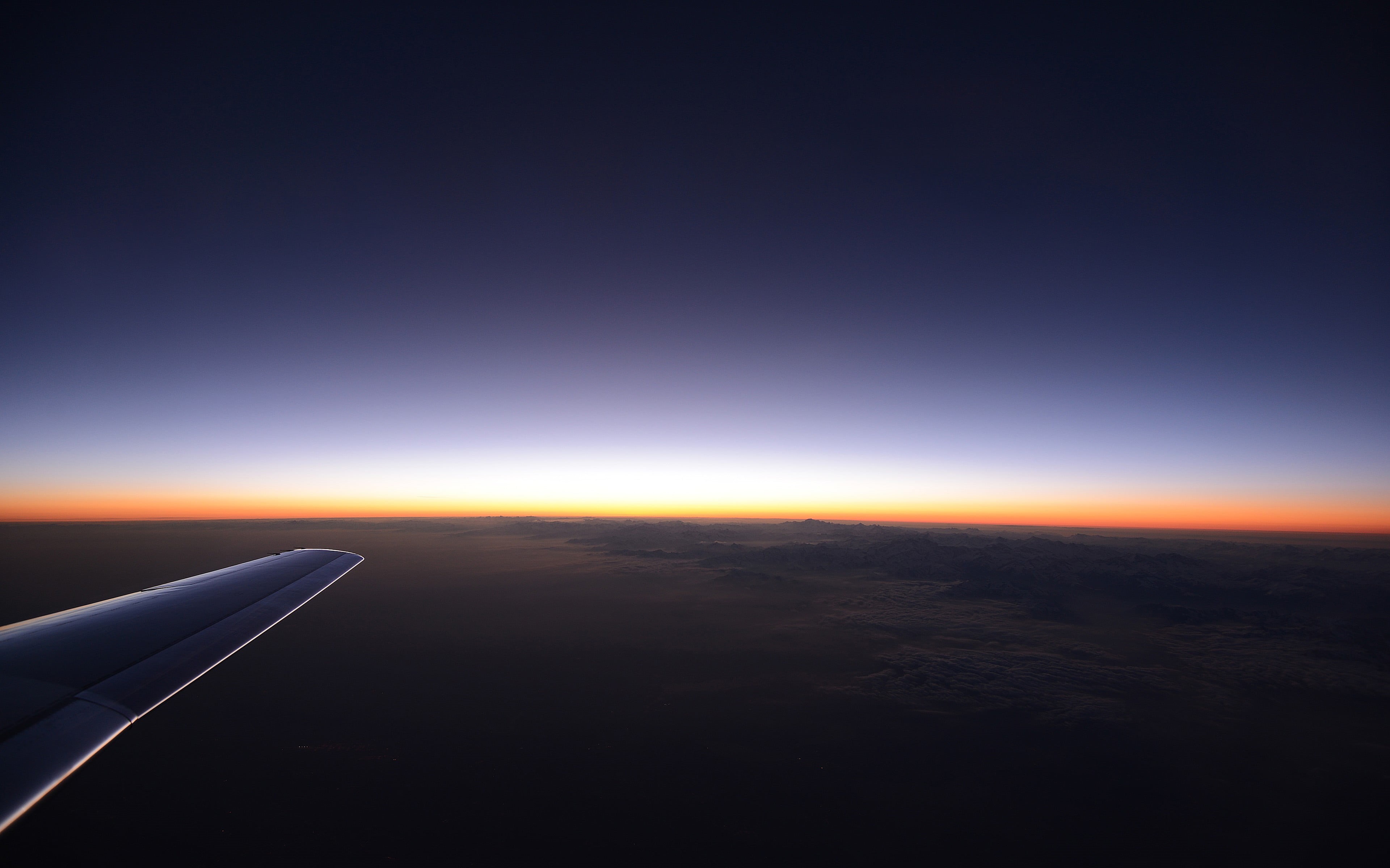 airplane wing, travel, copy space, horizon, scenics - nature, airplane, aerospace industry, beauty in nature, sky, outdoors, white, landscape, cloud - sky, HD Wallpaper