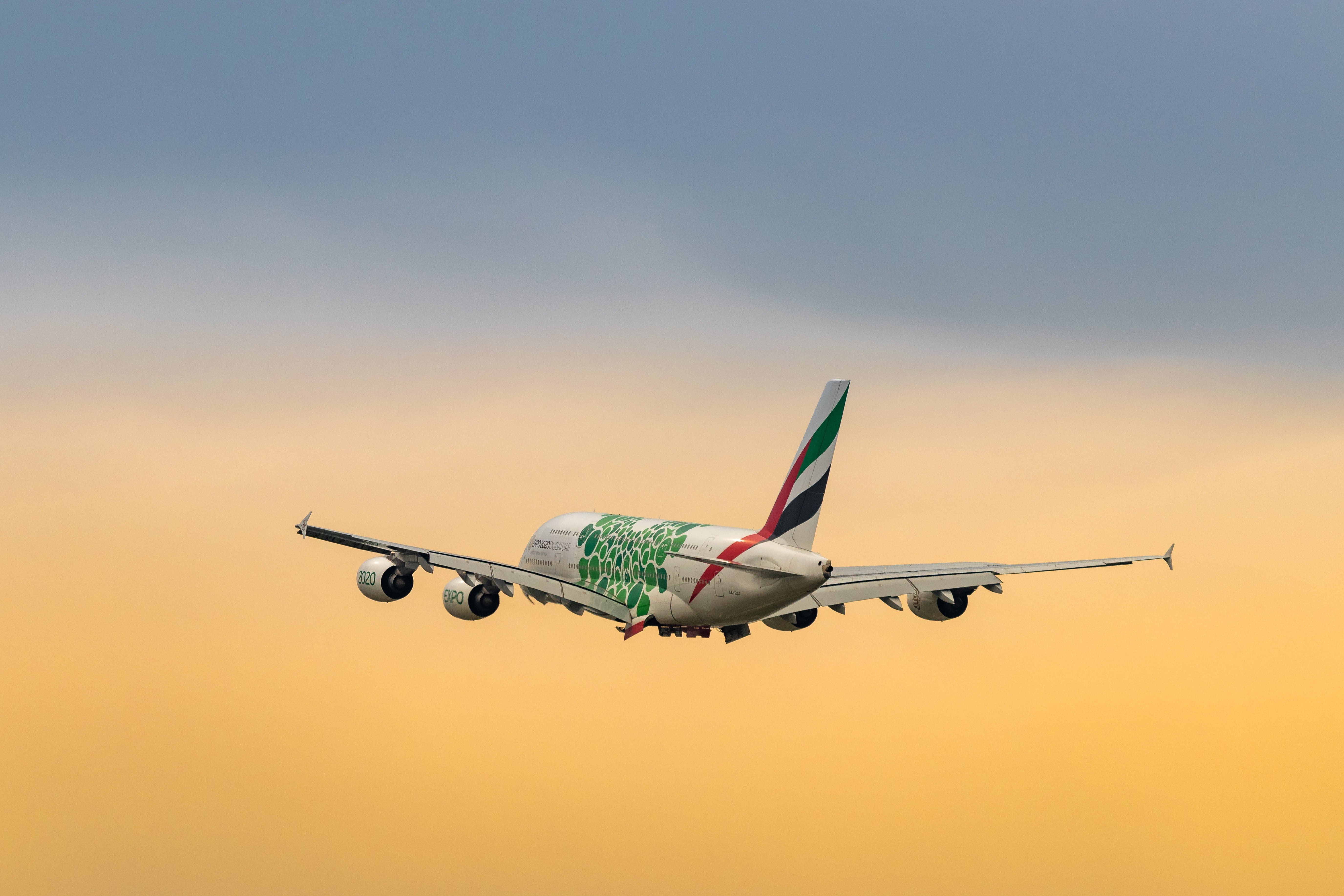 fly, outdoors, mode of transportation, holidays, photo, white, a 380, on the move, 5K, nature, air vehicle, airport, sky, düsseldorf, airliner, departure, HD Wallpaper